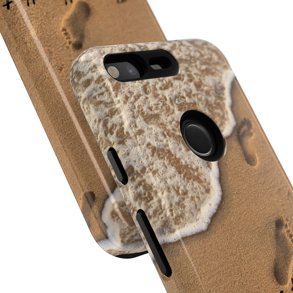 Footprints in the sand phone case