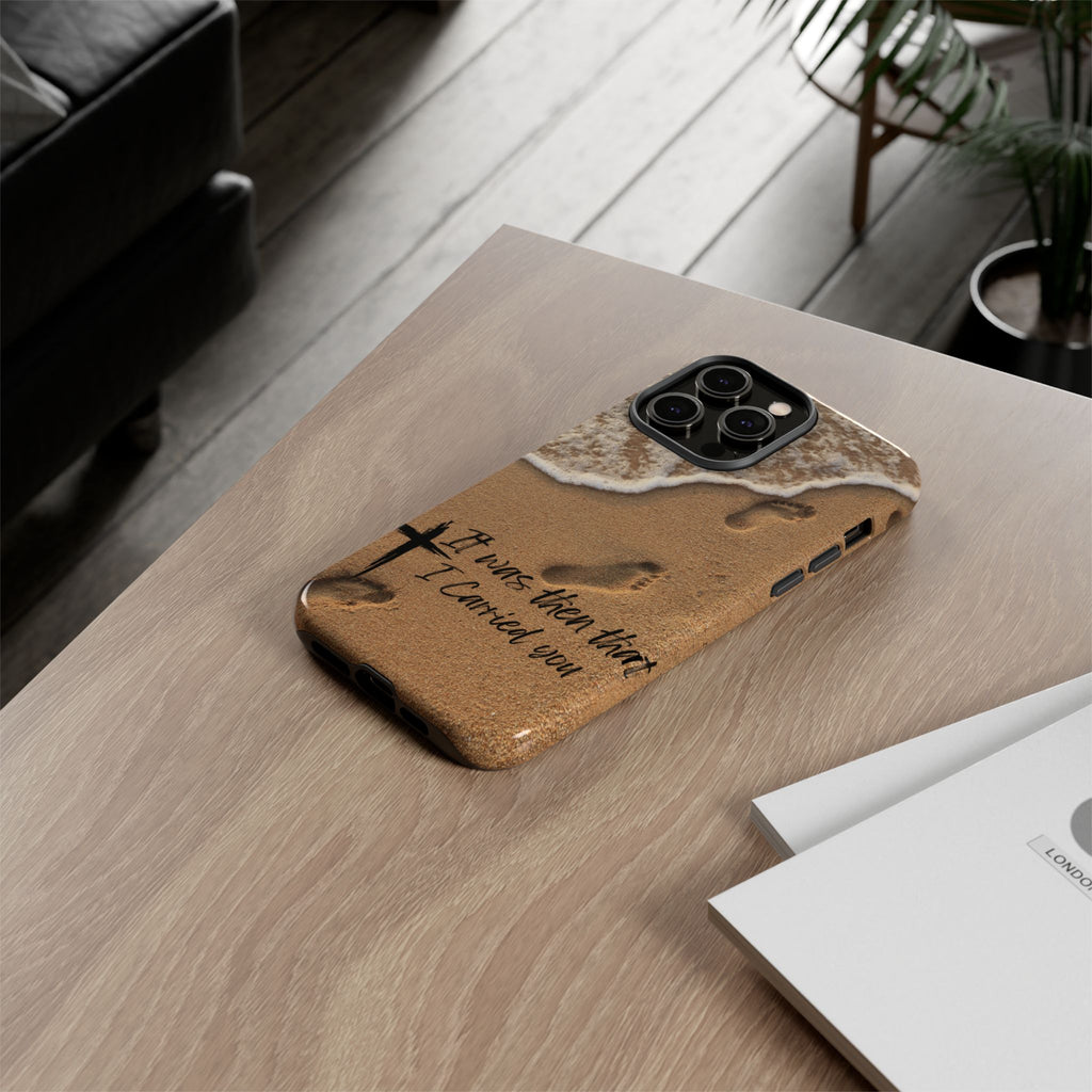 Footprints in the sand phone case