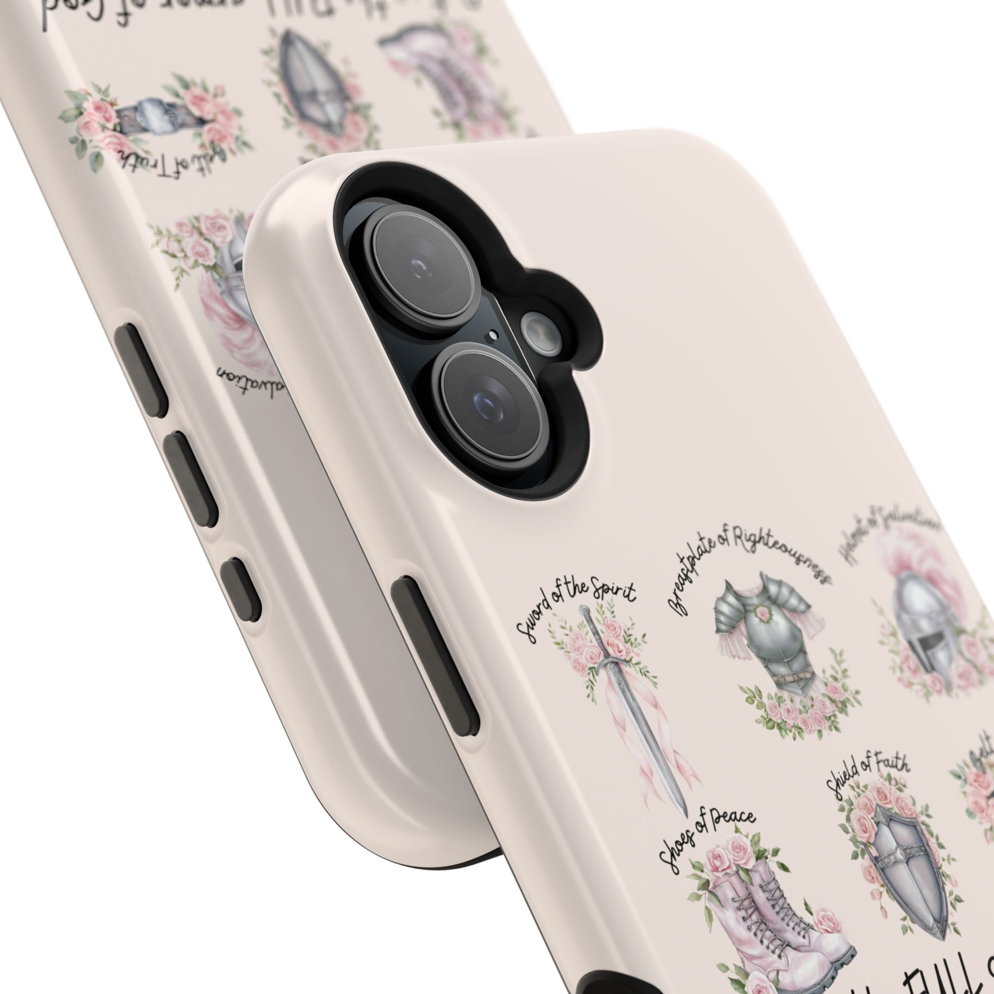 Armor of God Phone Case (dark hair, light skinned woman)