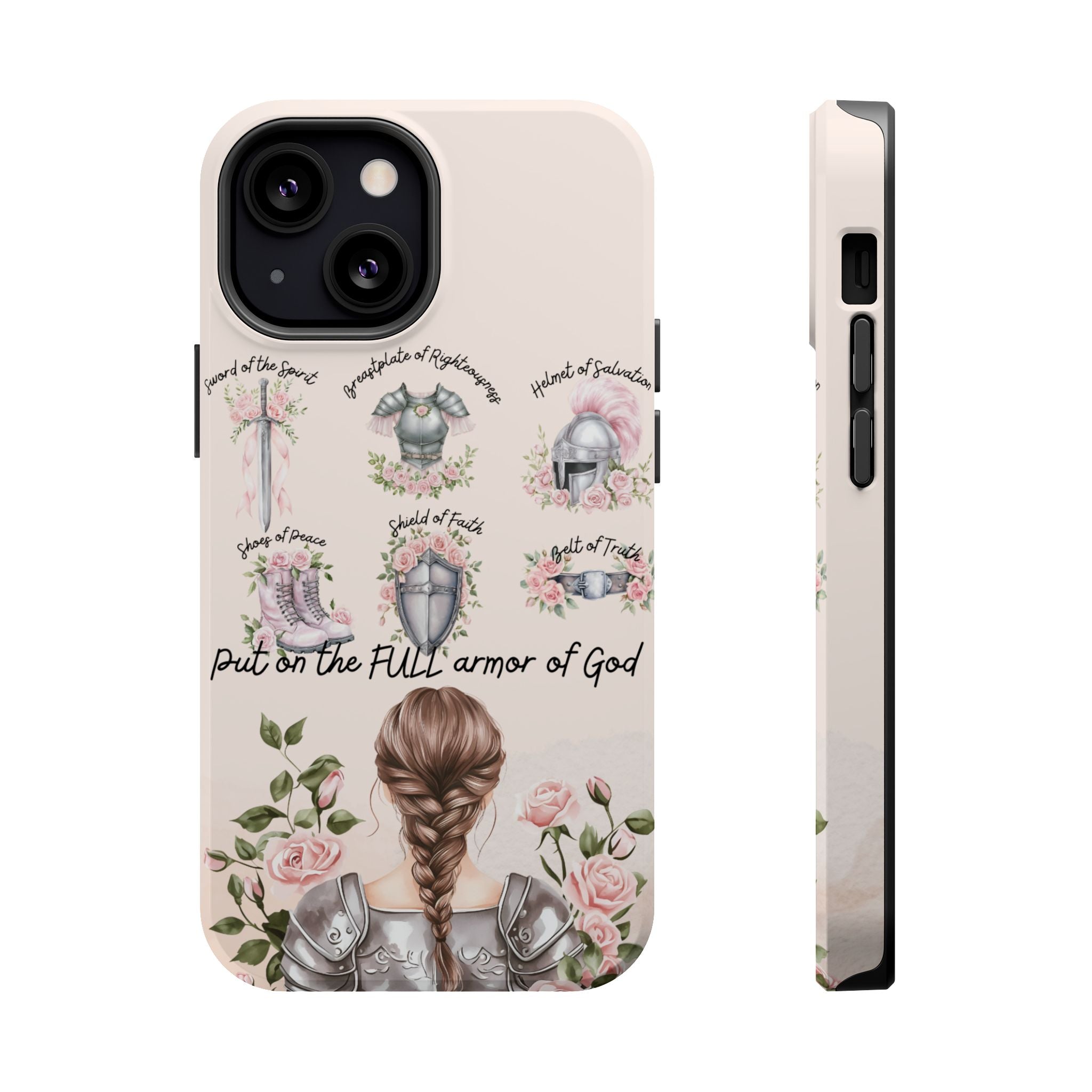 Armor of God (brown hair) phone case