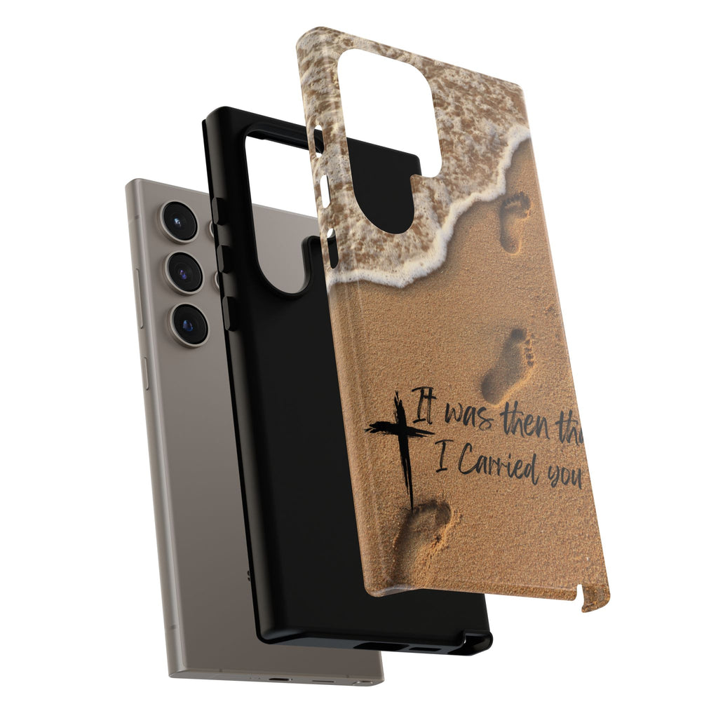 Footprints in the sand phone case