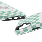 'With God' Checkered Phone Case