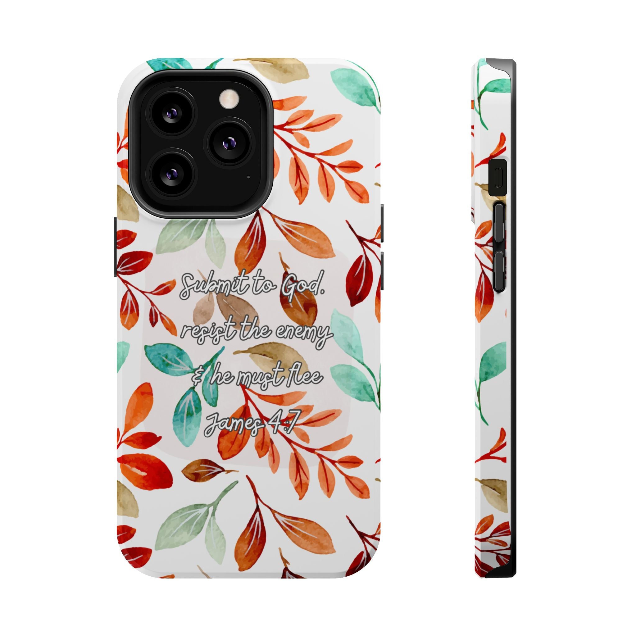 Submit to God Fall floral phone case