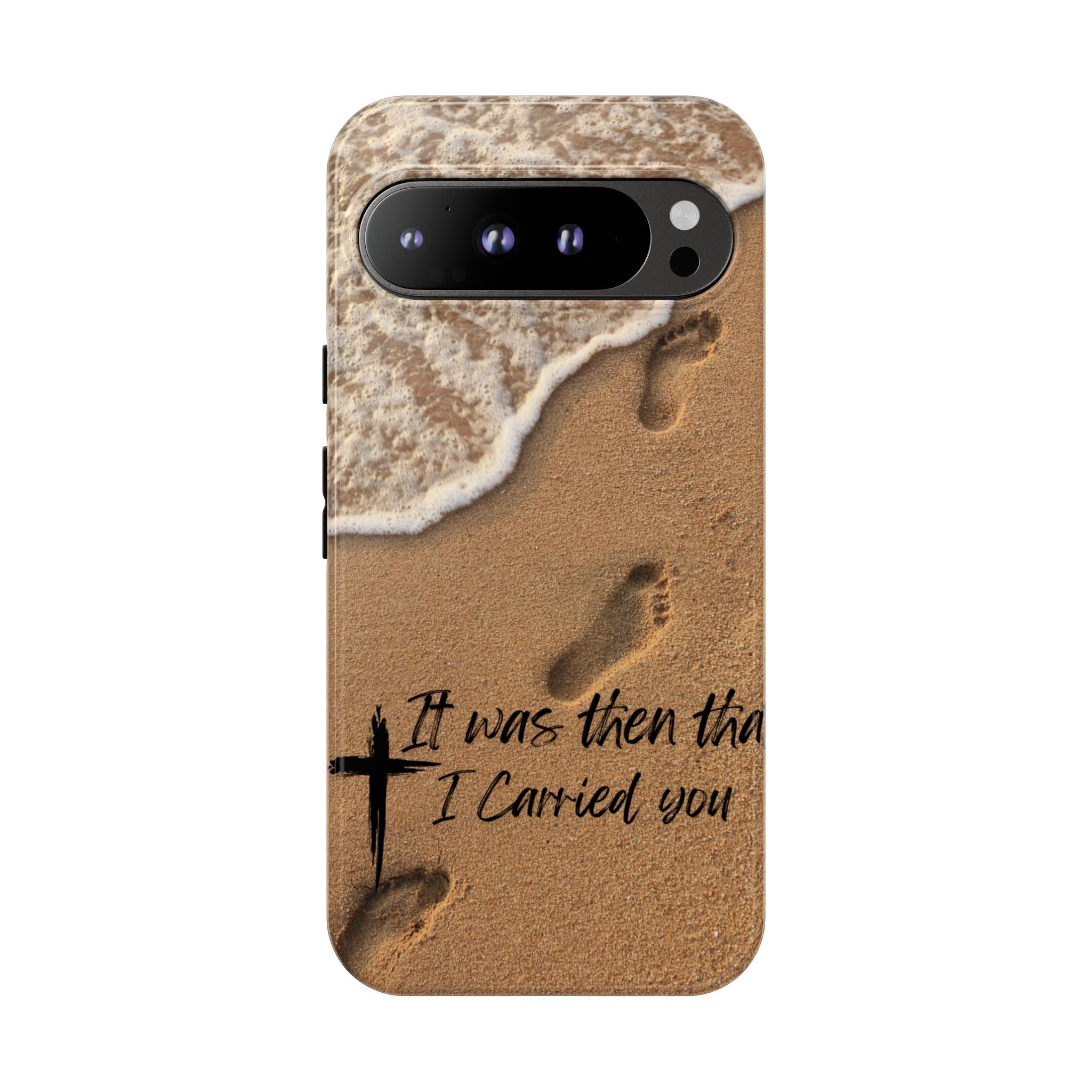 Footprints in the sand phone case
