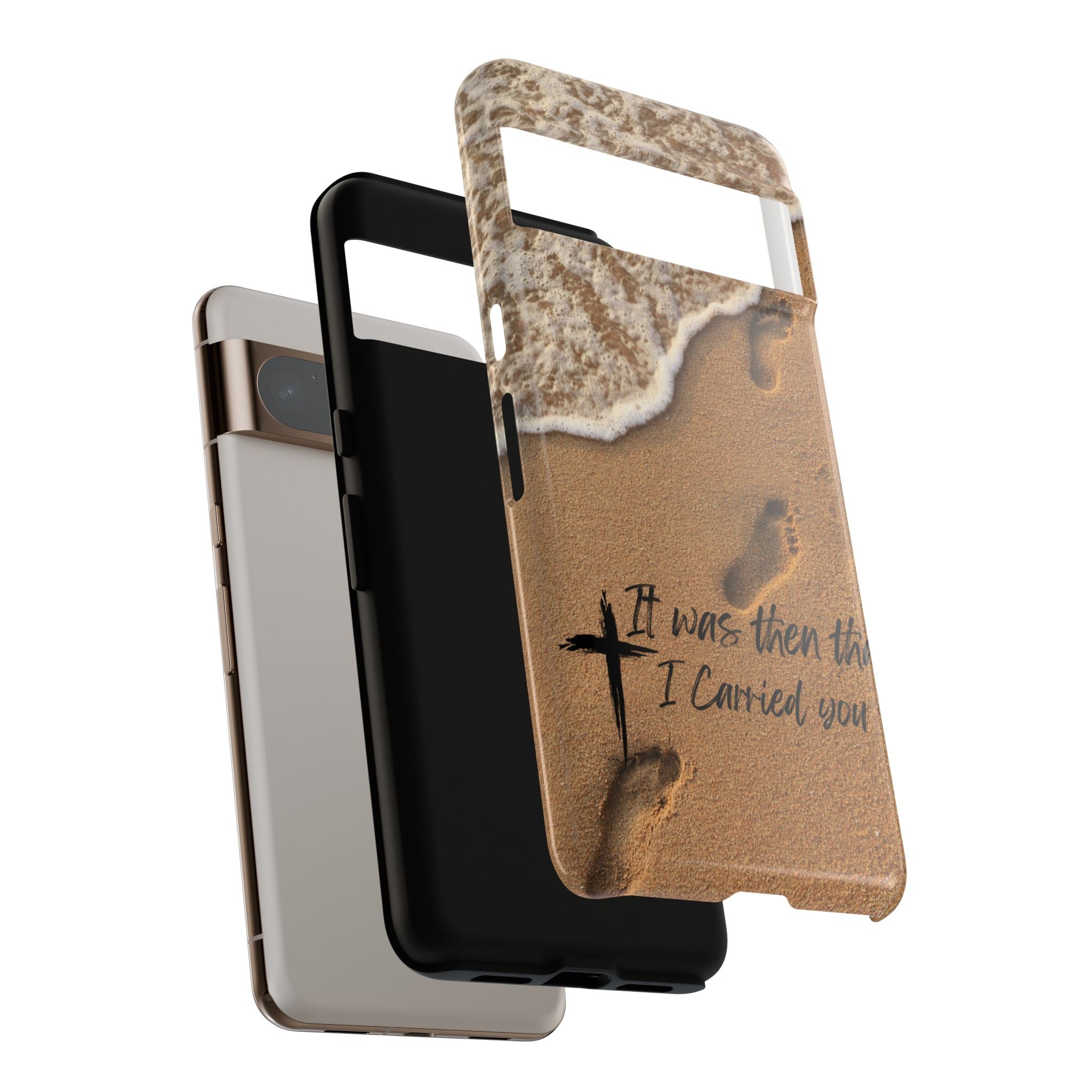 Footprints in the sand phone case