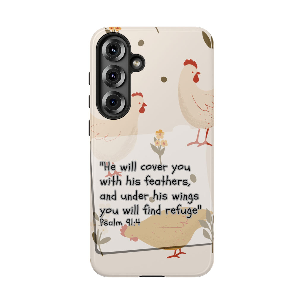 Psalm 91:4 Chicken Phone Case