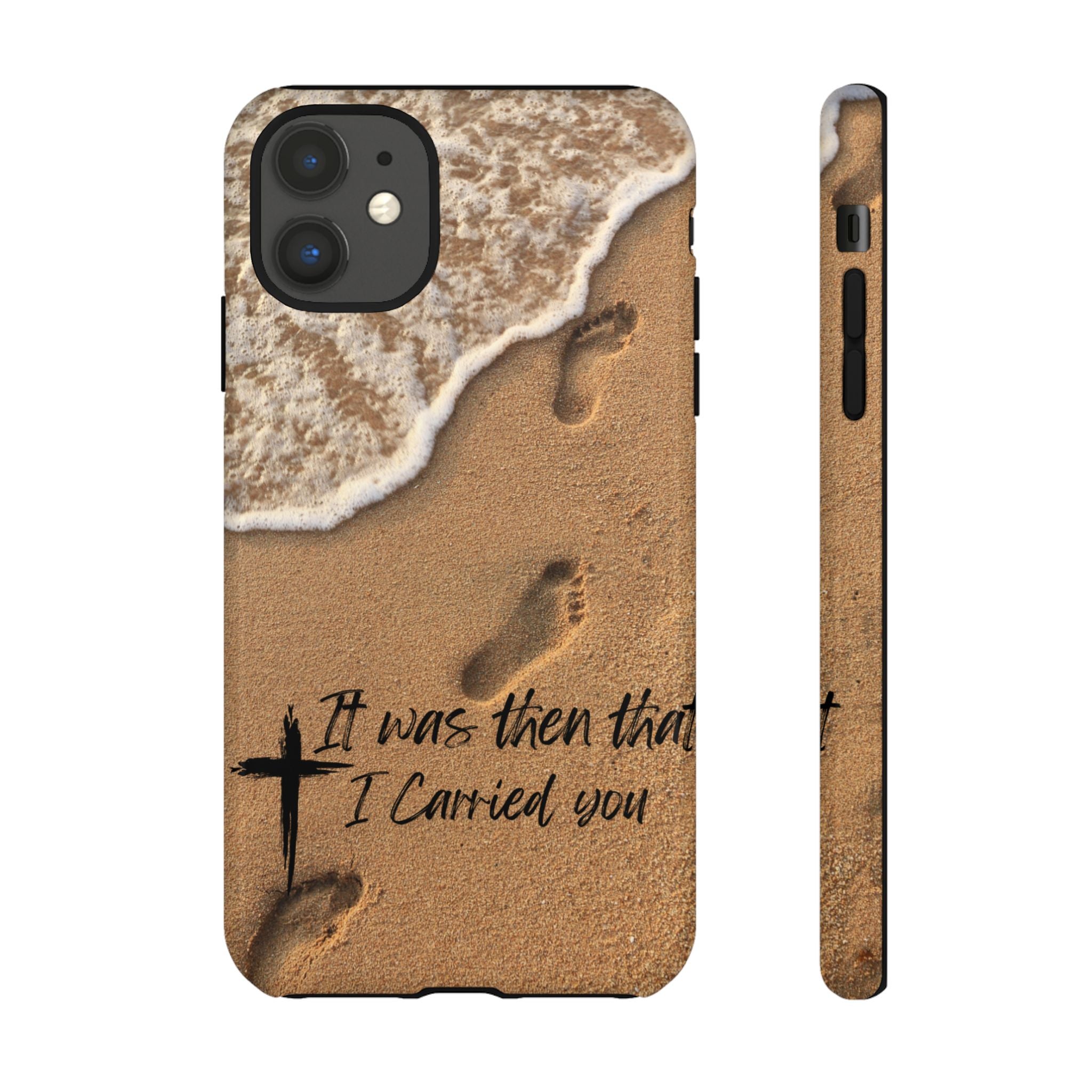 Footprints in the sand phone case