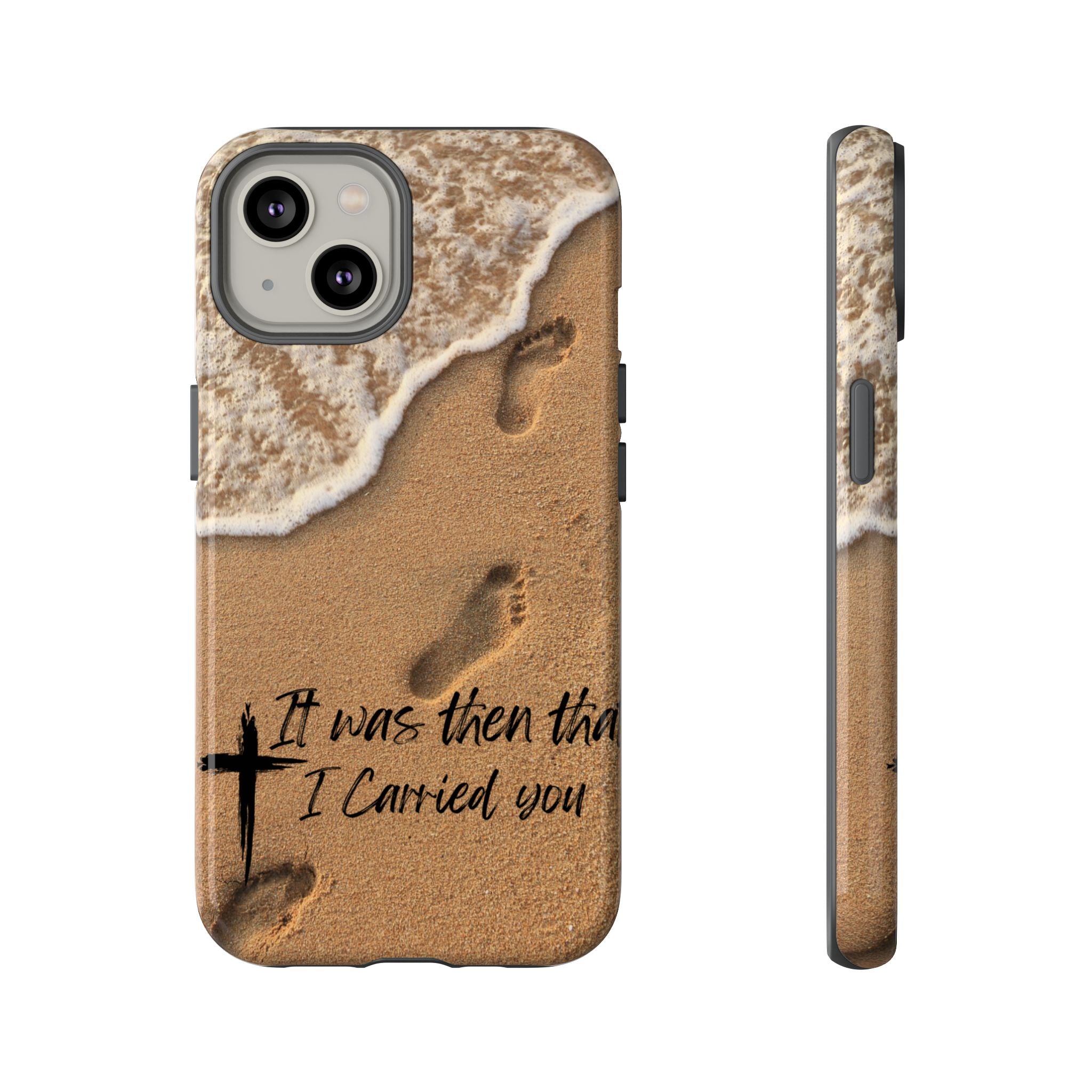 Footprints in the sand phone case
