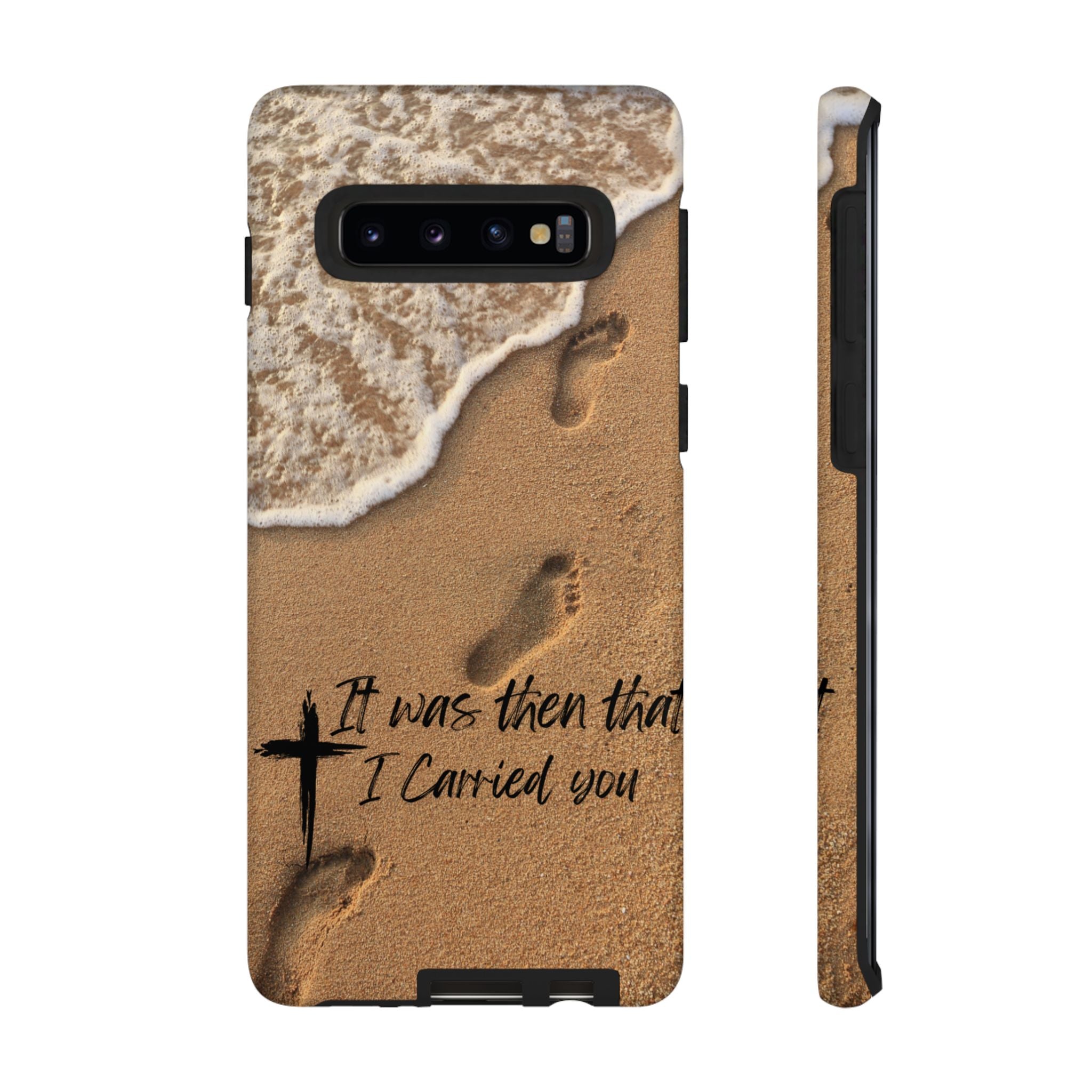Footprints in the sand phone case