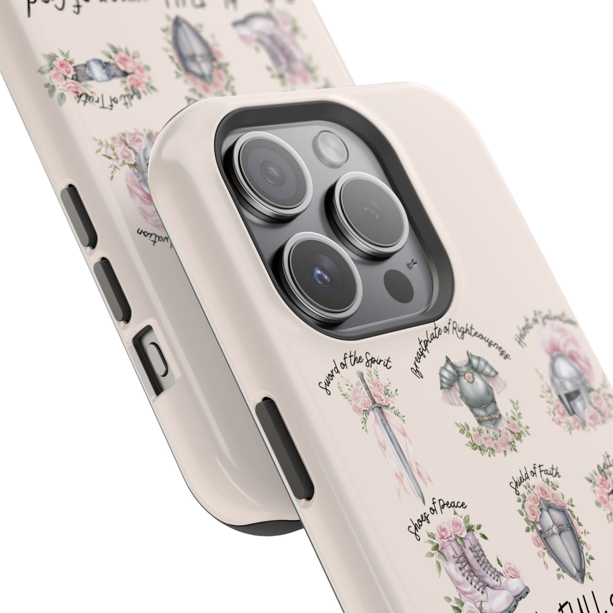 Armor of God Phone Case (dark hair, light skinned woman)