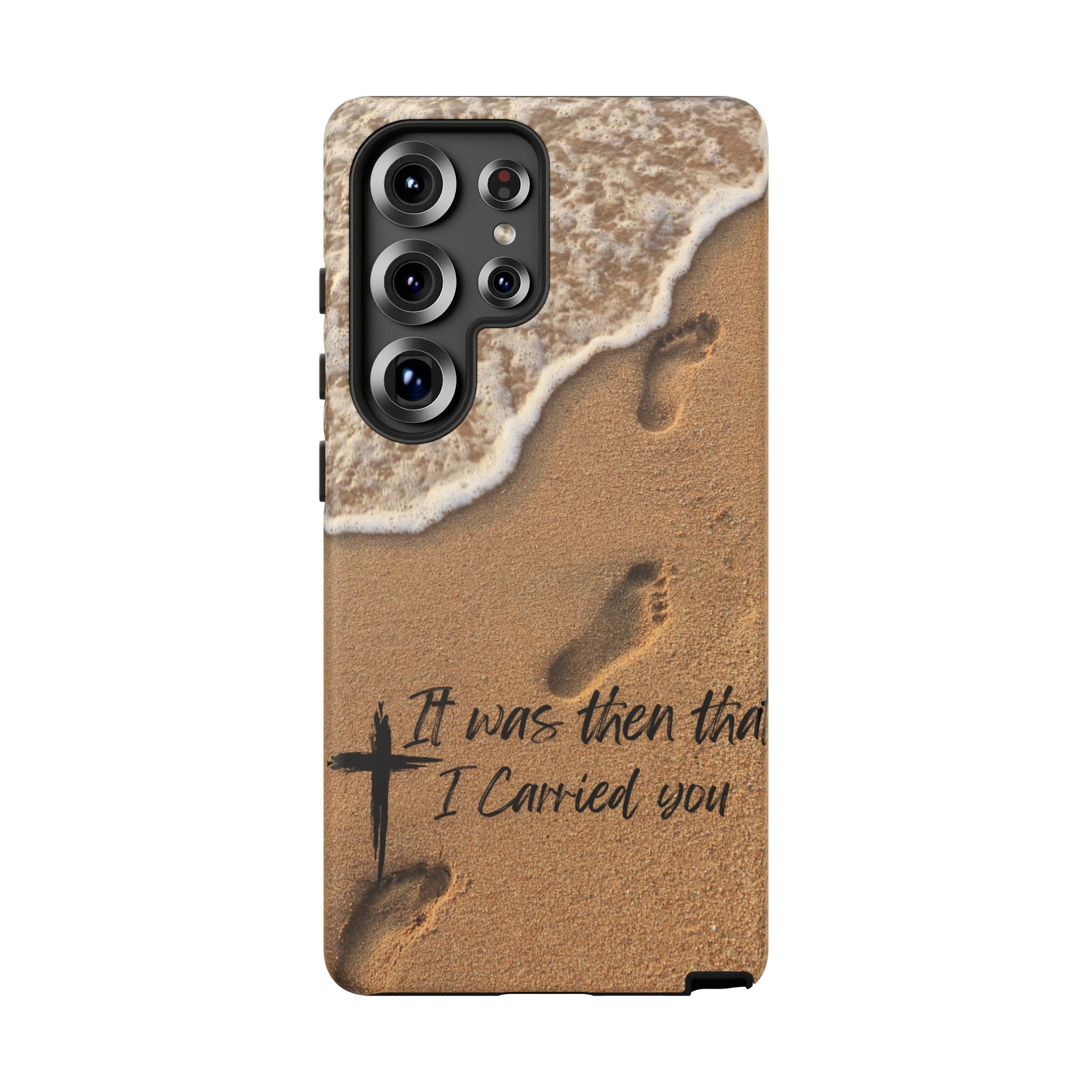 Footprints in the sand phone case