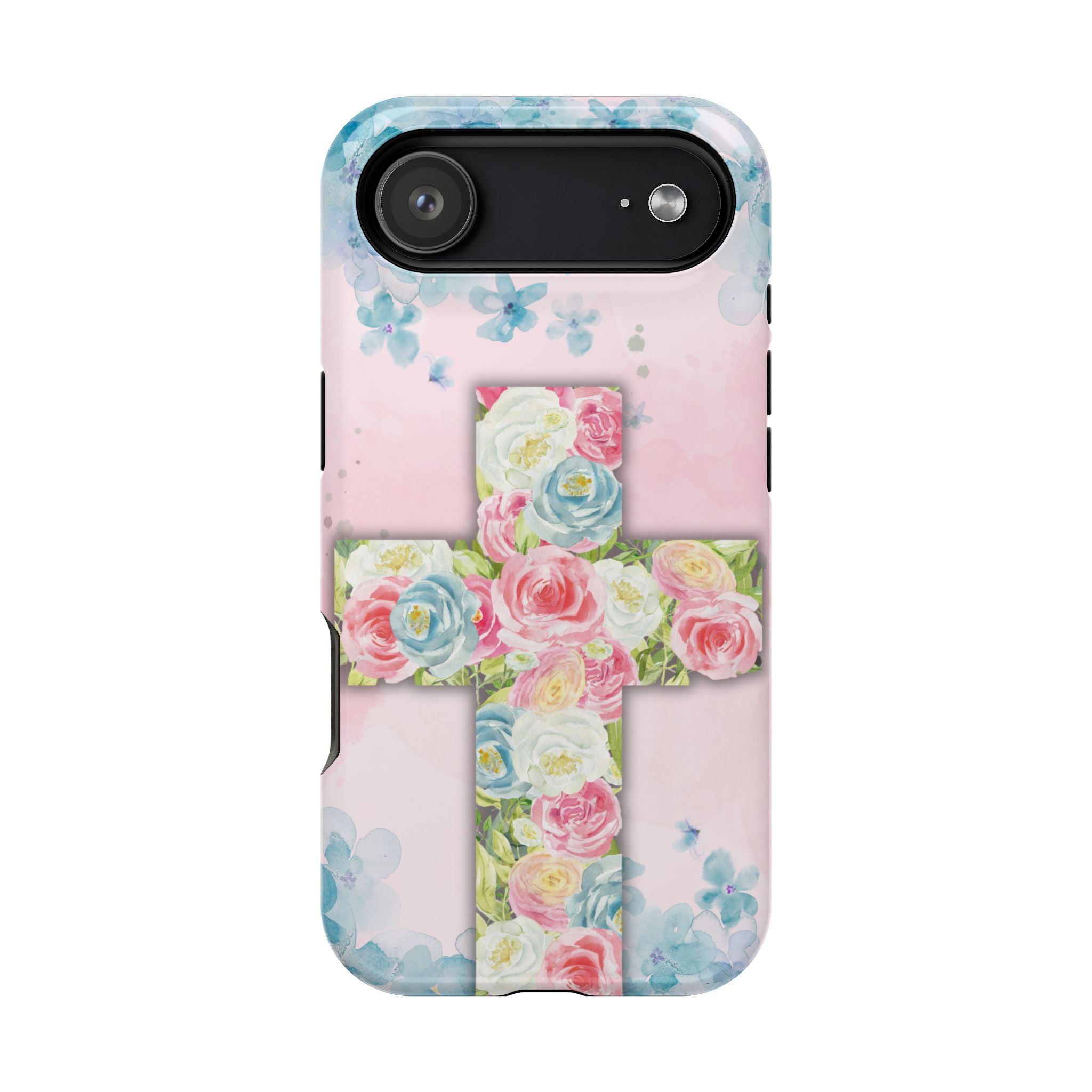 Everlasting Love Floral Cross Phone Case