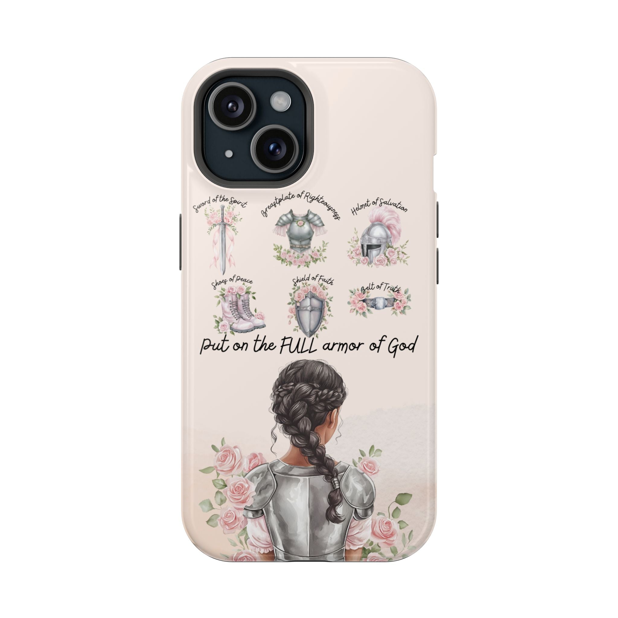 Armor of God (Dark haired woman) phone case