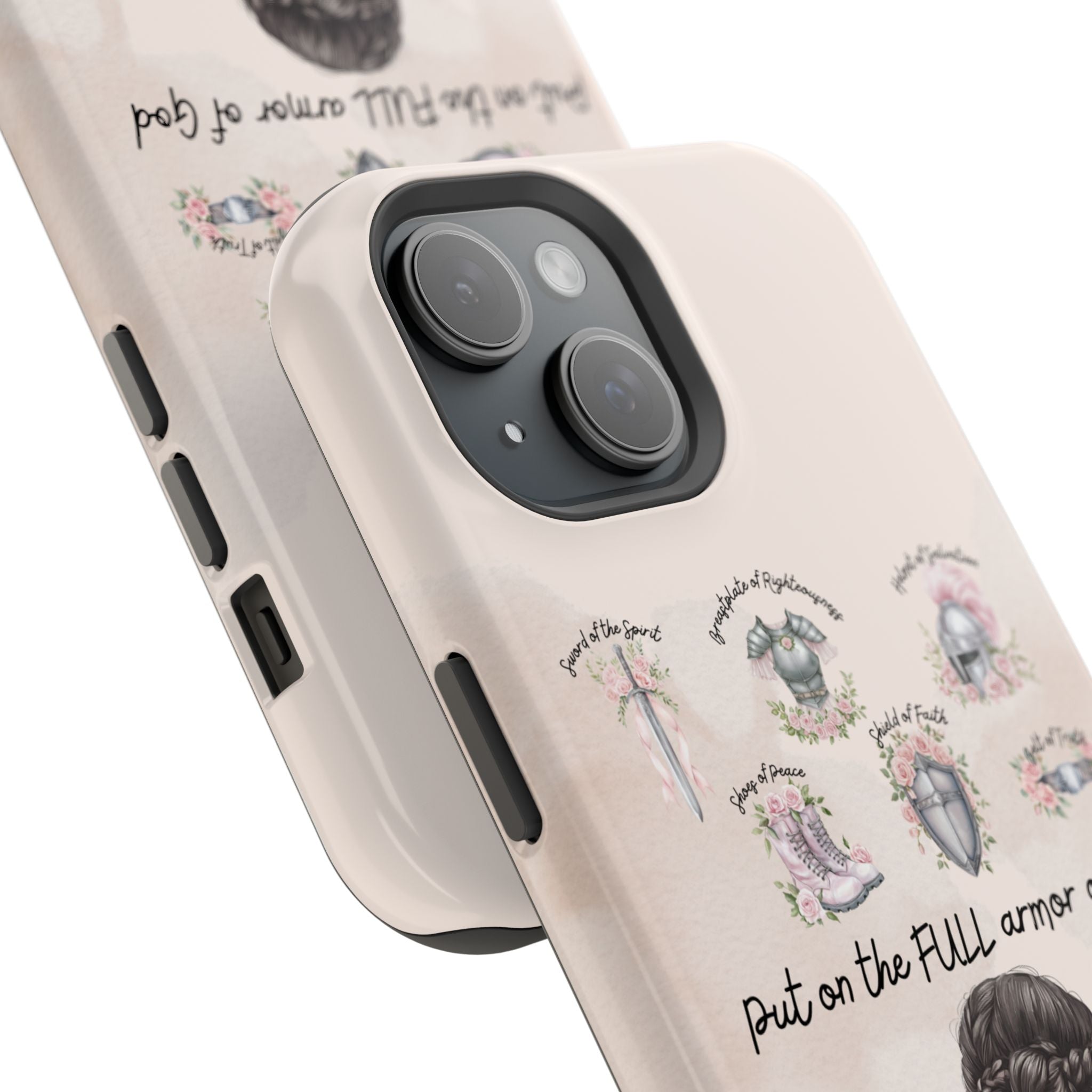 Armor of God (Dark haired woman) phone case
