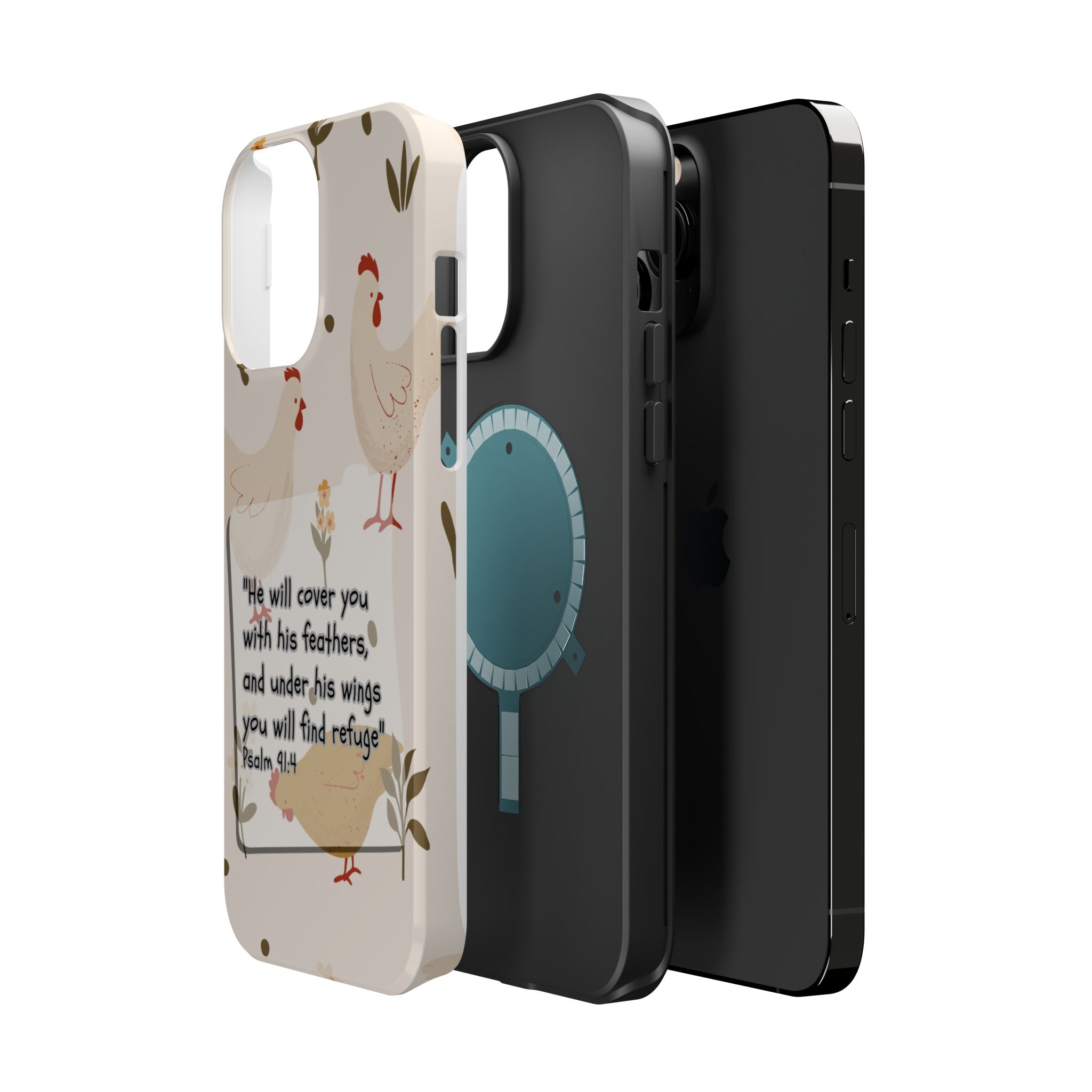 Psalm 91:4 Chicken Phone Case