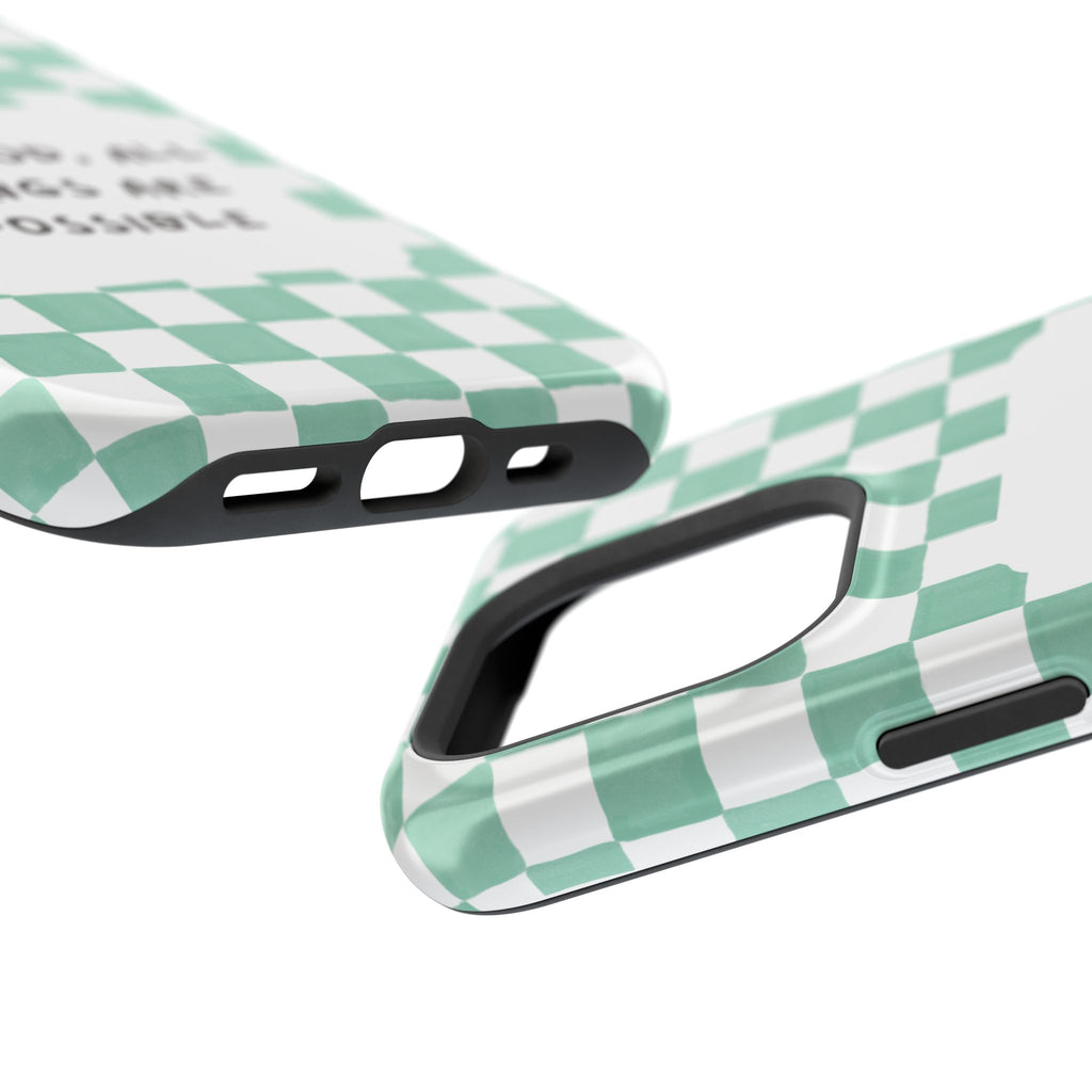 'With God' Checkered Phone Case