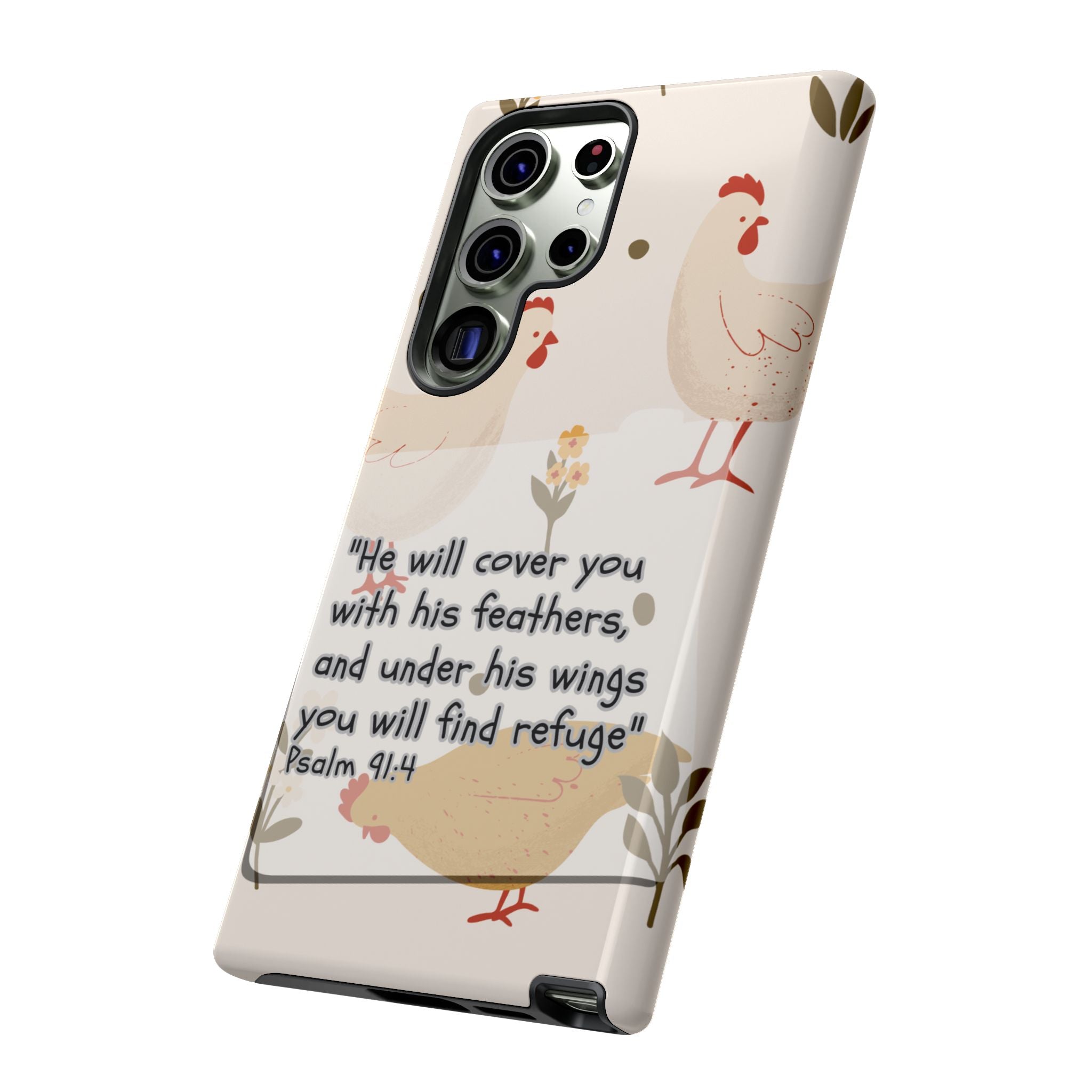 Psalm 91:4 Chicken Phone Case