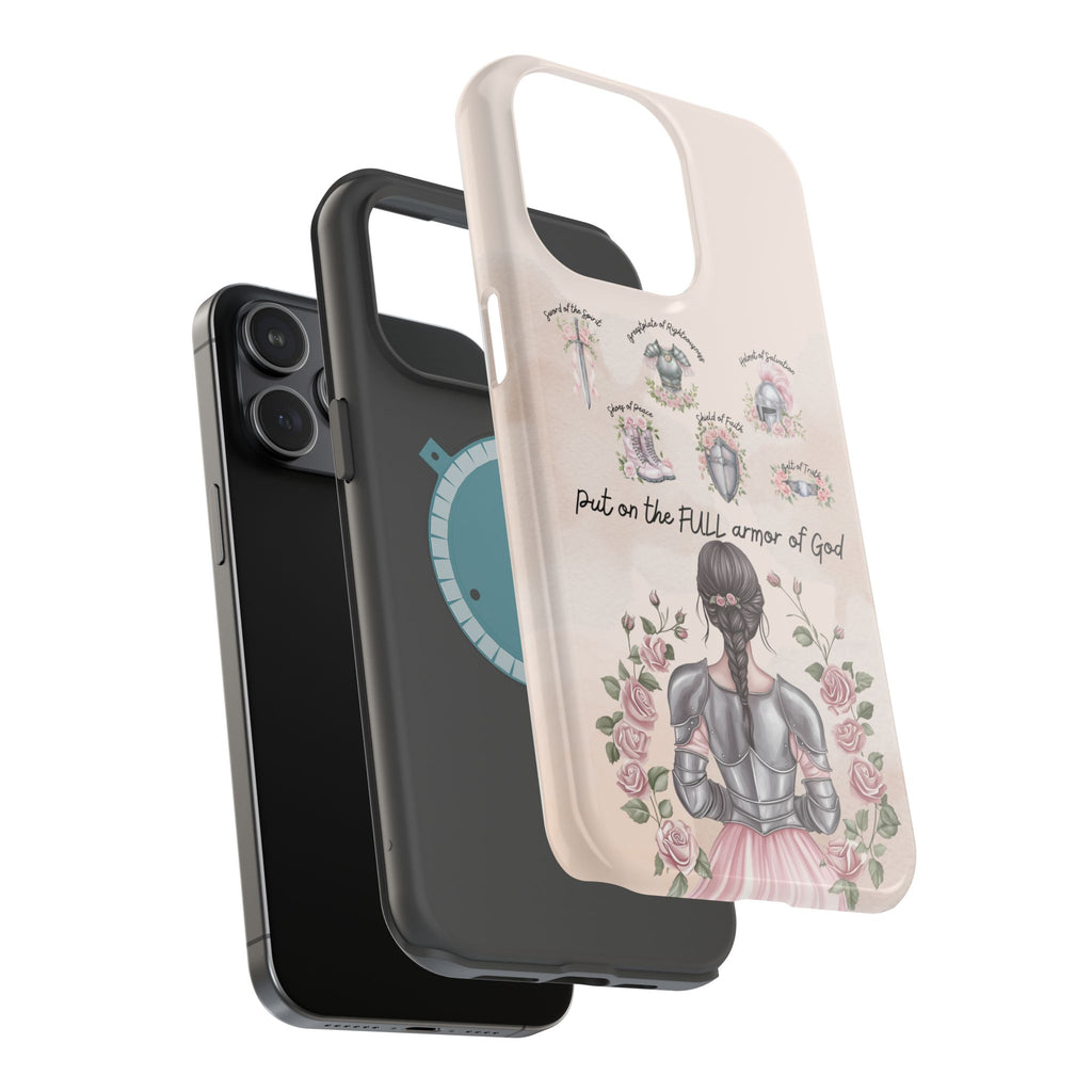 Armor of God Phone Case (dark hair, light skinned woman)