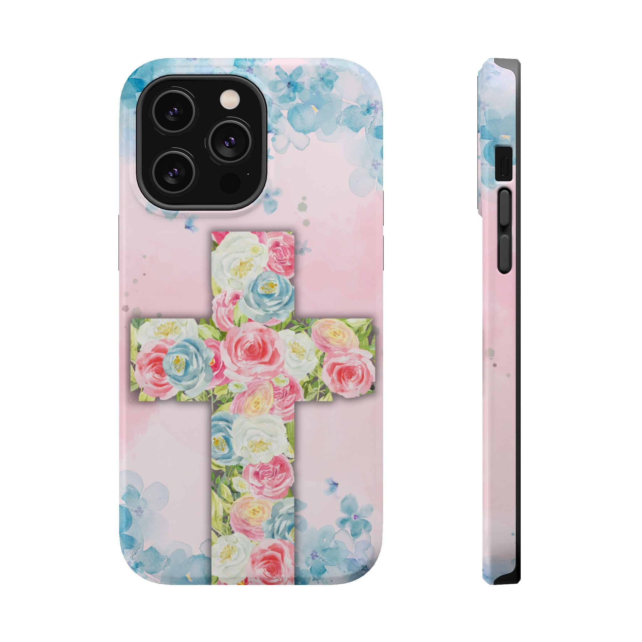 Everlasting Love Floral Cross Phone Case