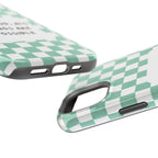 'With God' Checkered Phone Case