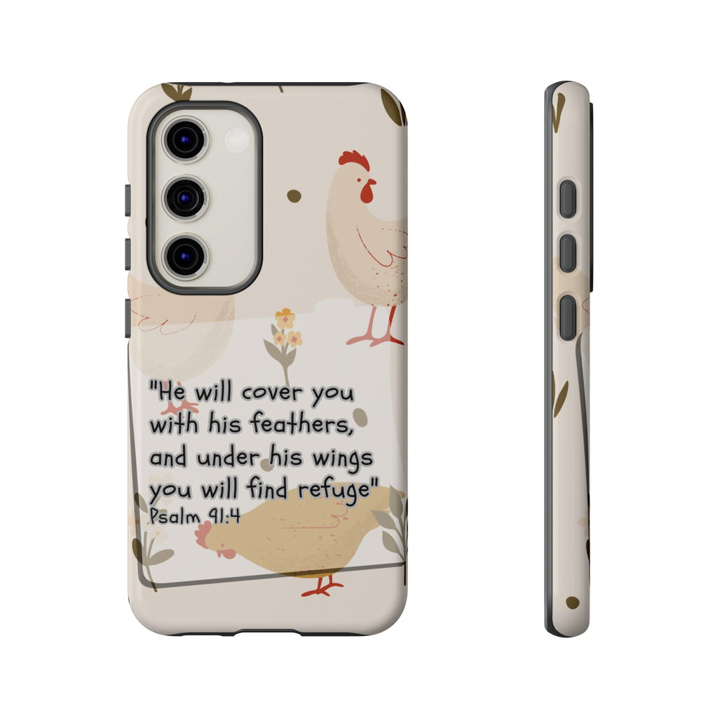 Psalm 91:4 Chicken Phone Case