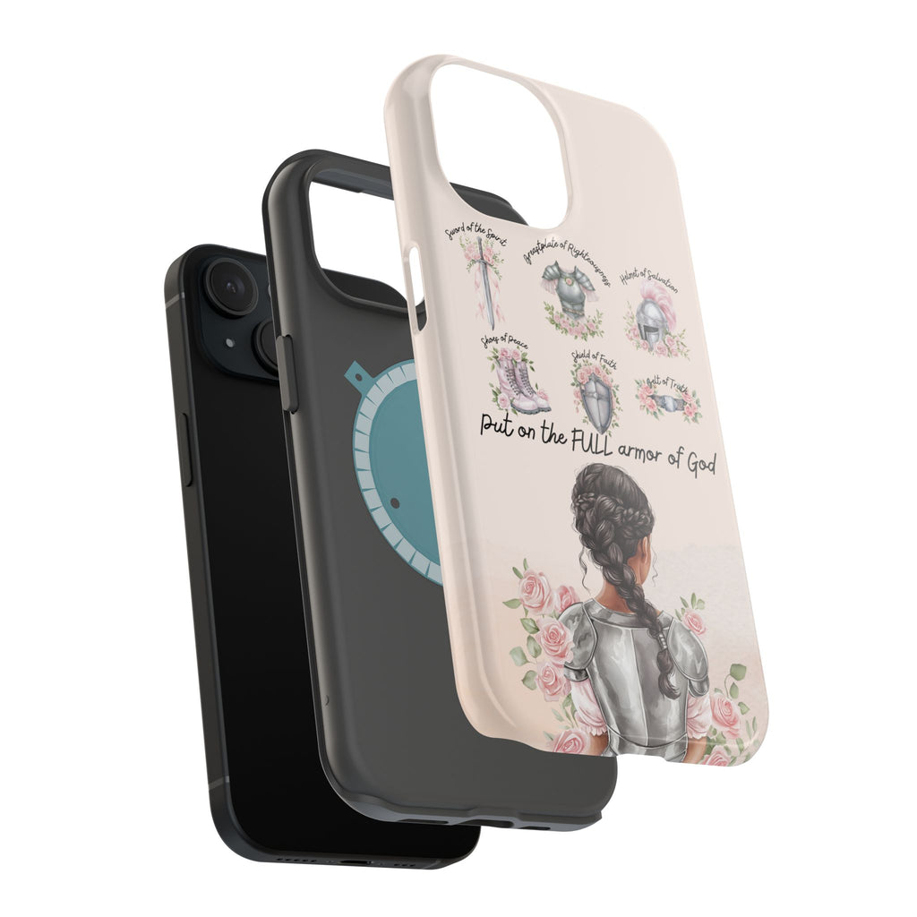 Armor of God (Dark haired woman) phone case