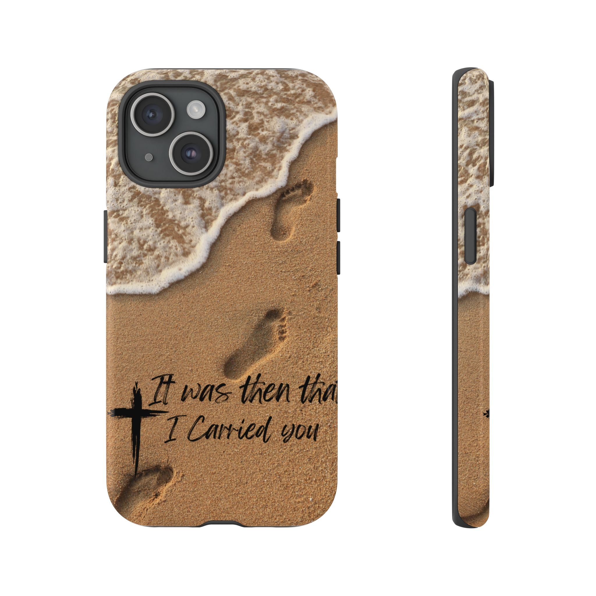 Footprints in the sand phone case