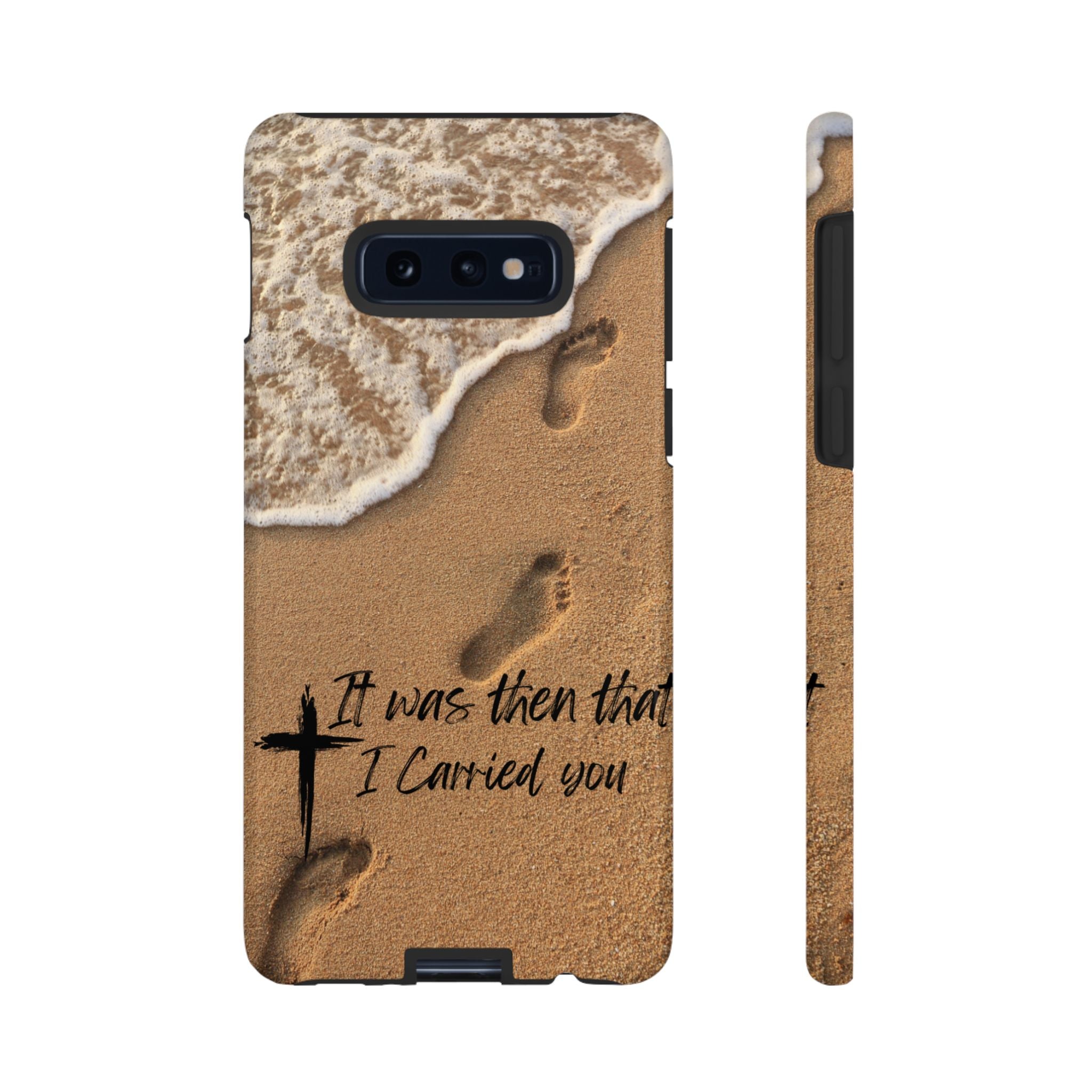 Footprints in the sand phone case