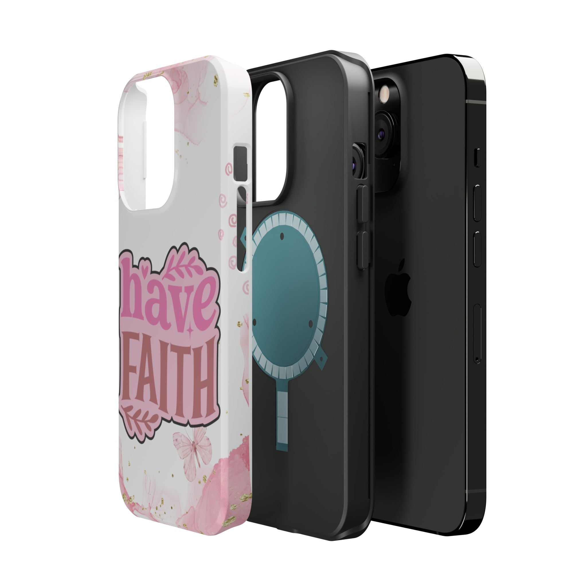 Have Faith Pink Butterfly Phone Case