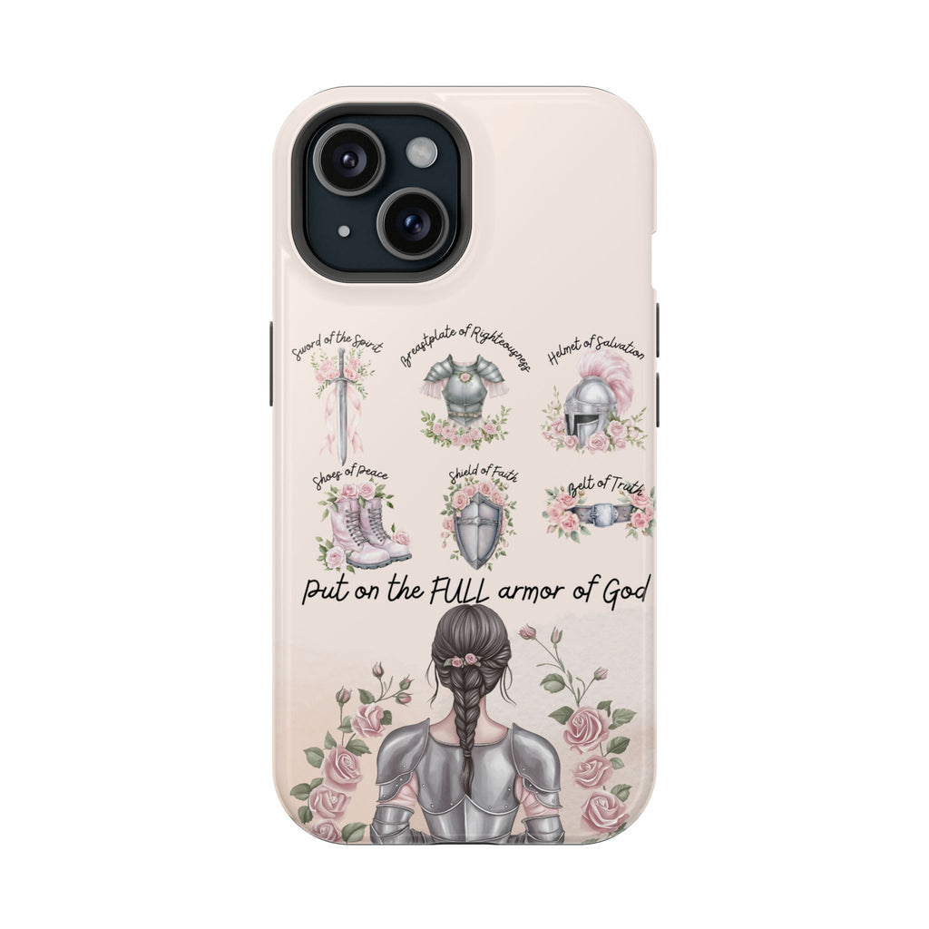 Armor of God Phone Case (dark hair, light skinned woman)