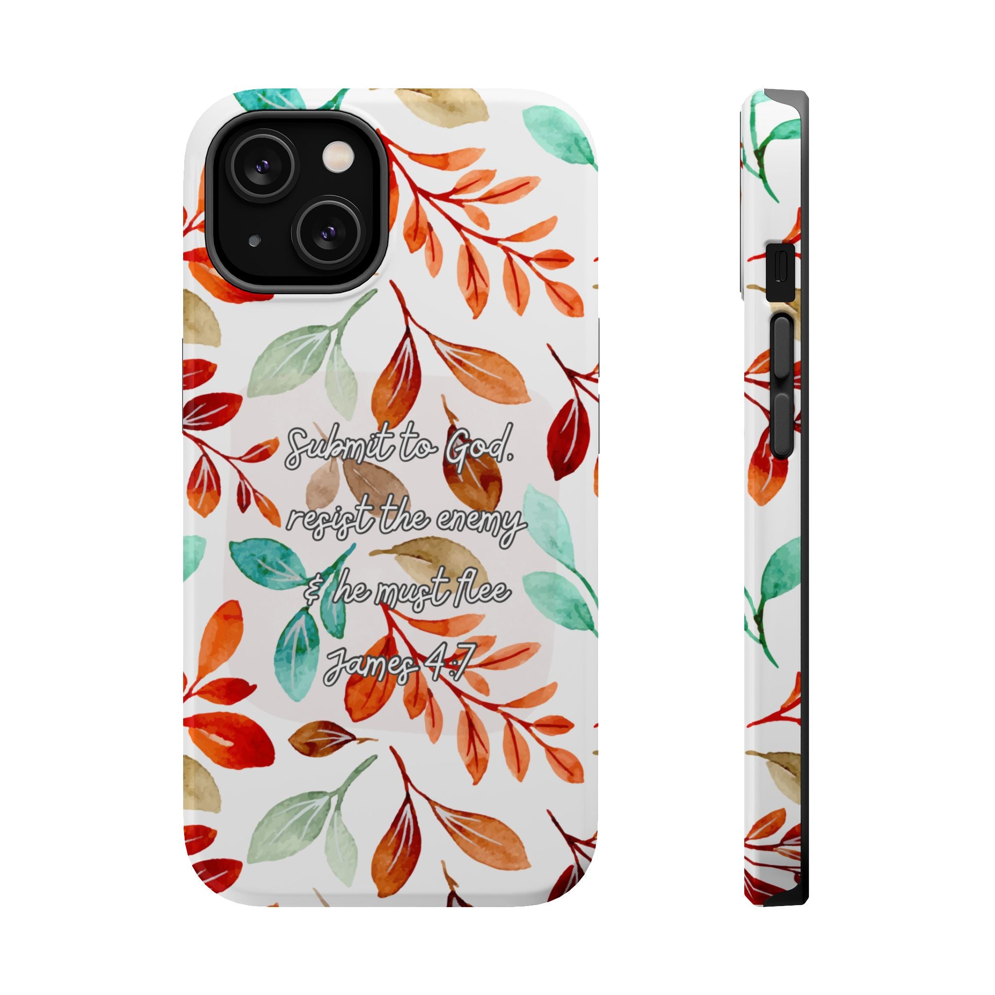 Submit to God Fall floral phone case