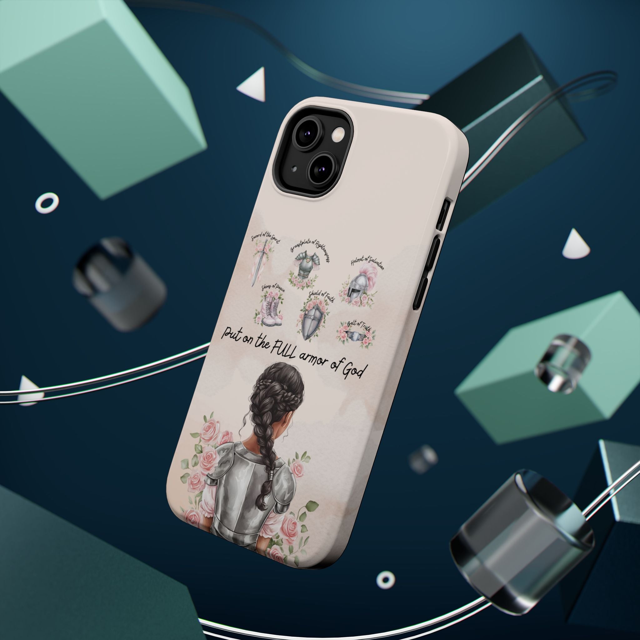 Armor of God (Dark haired woman) phone case