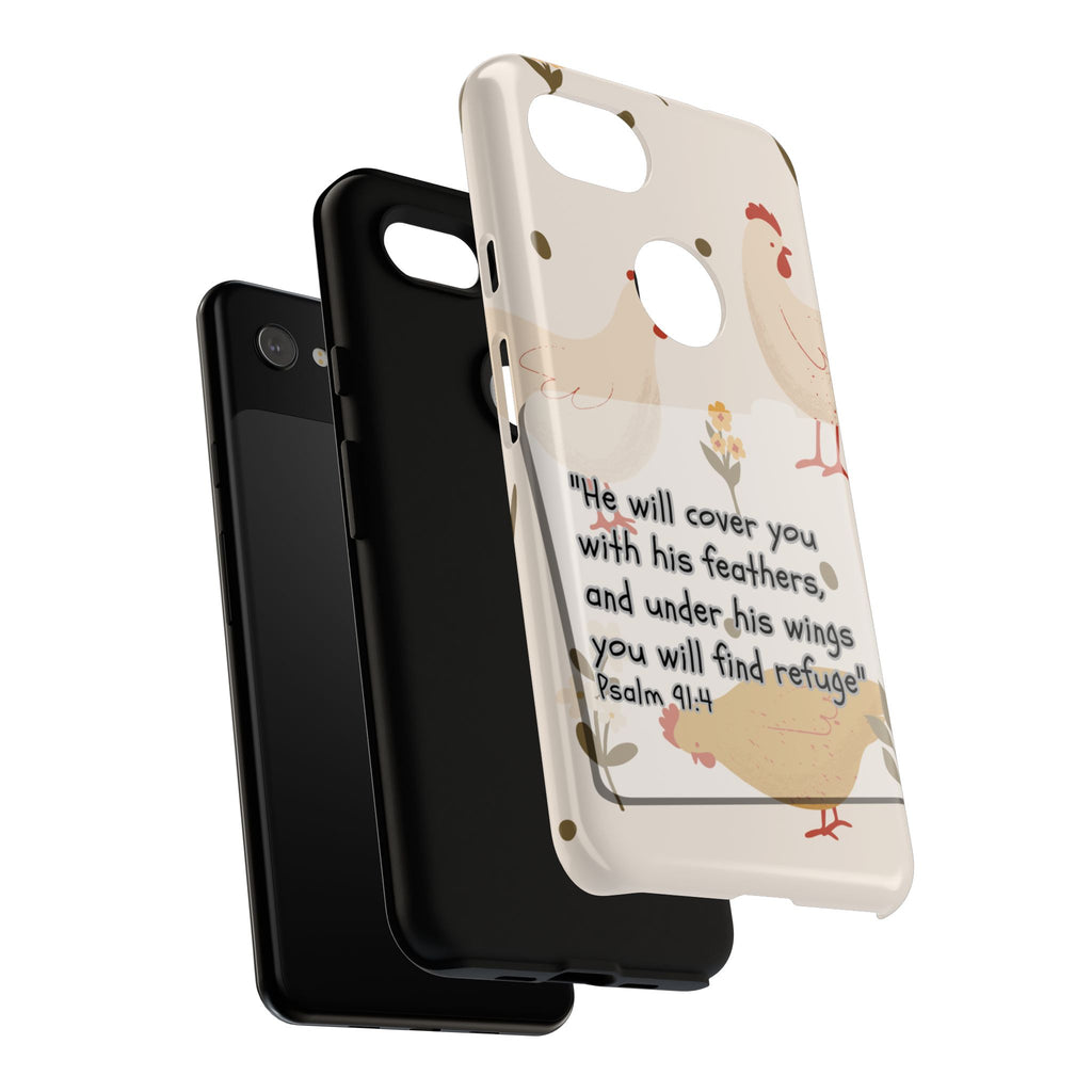 Psalm 91:4 Chicken Phone Case