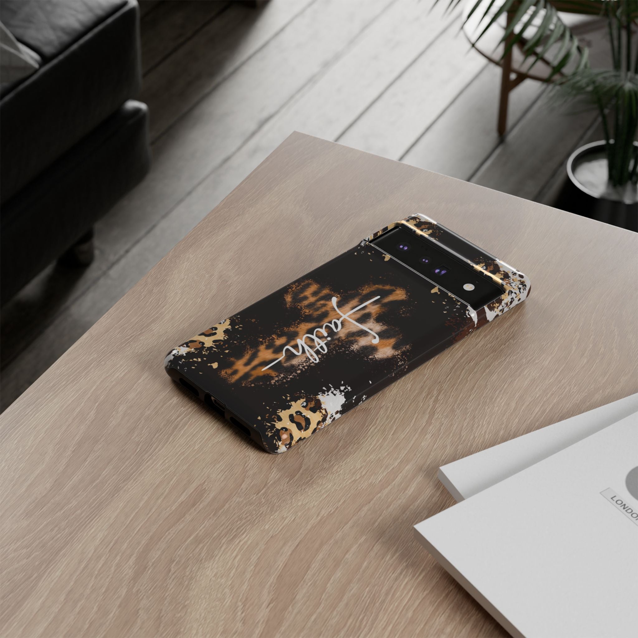 Faith Leopard Cross Non MagSafe Phone Case