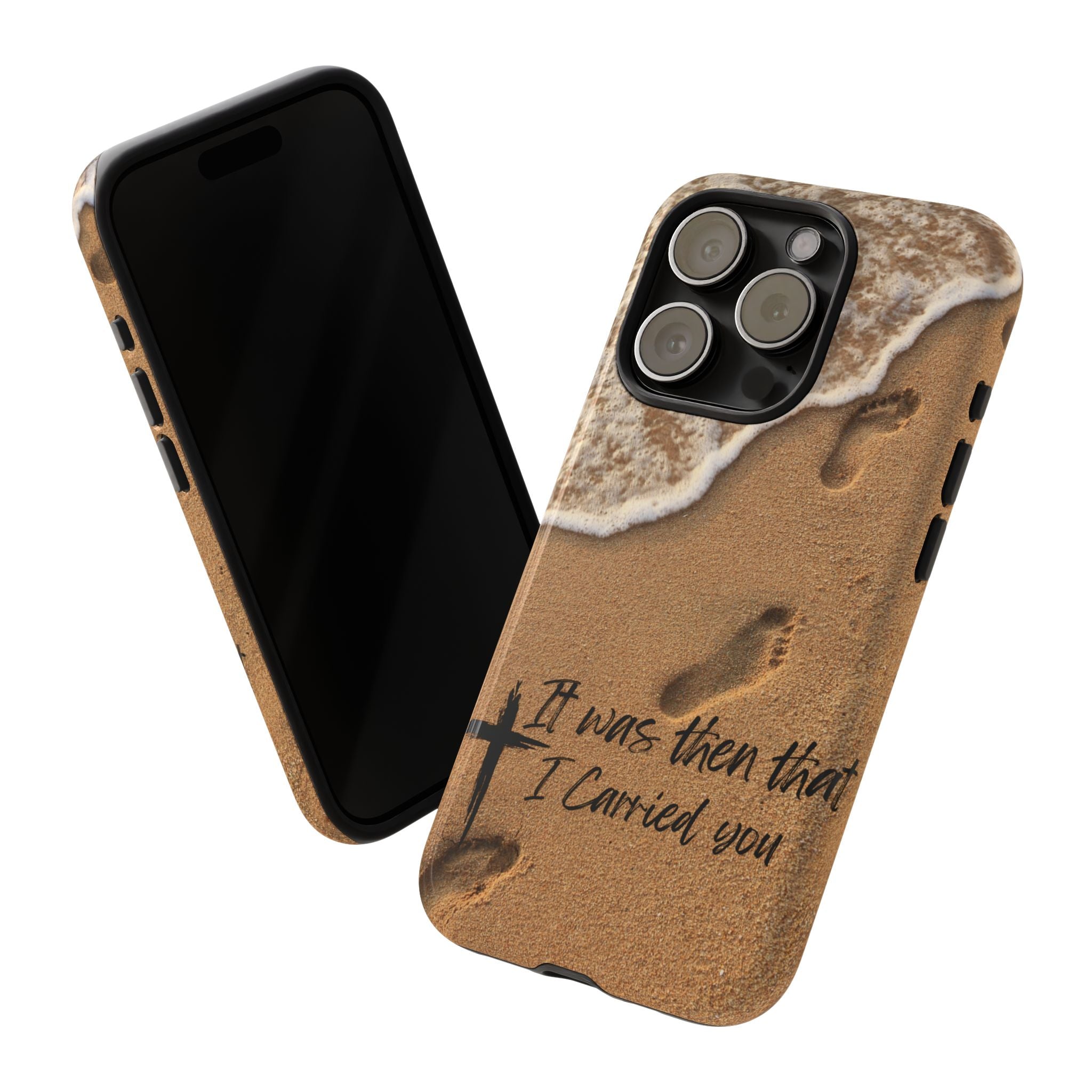 Footprints in the sand phone case