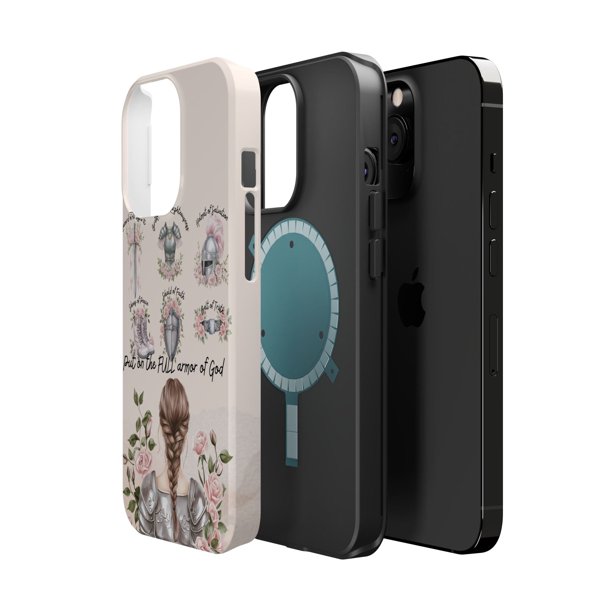 Armor of God (brown hair) phone case