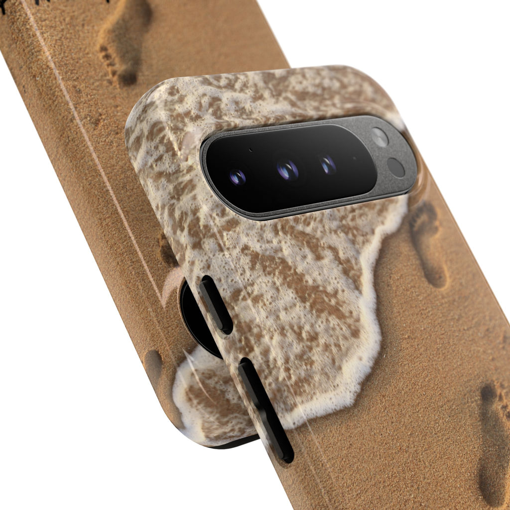 Footprints in the sand phone case