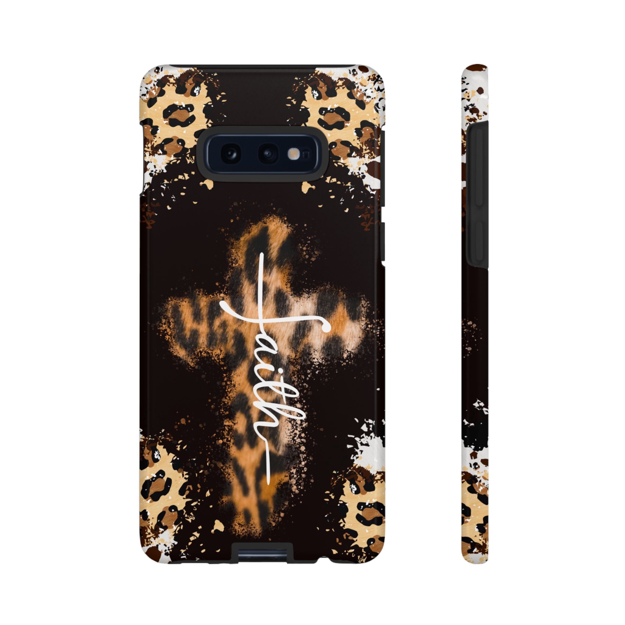 Faith Leopard Cross Non MagSafe Phone Case