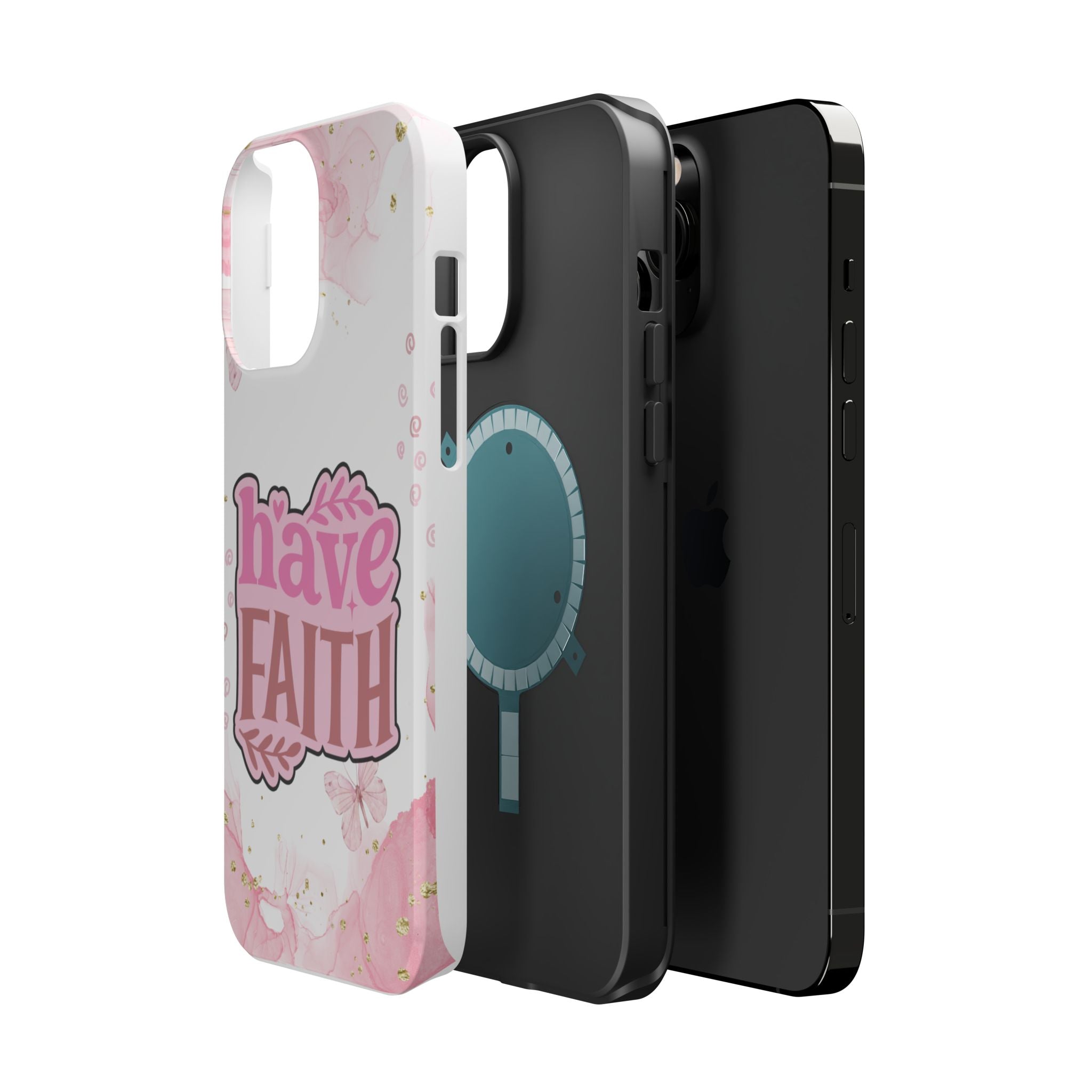 Have Faith Pink Butterfly Phone Case