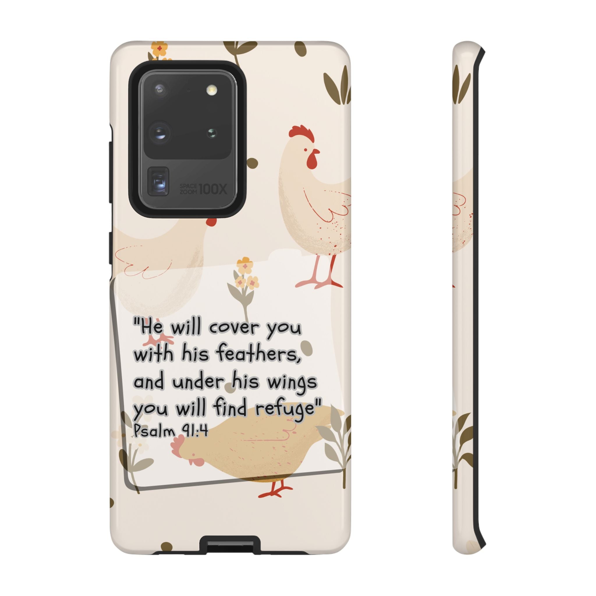 Psalm 91:4 Chicken Phone Case