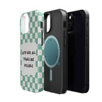 'With God' Checkered Phone Case