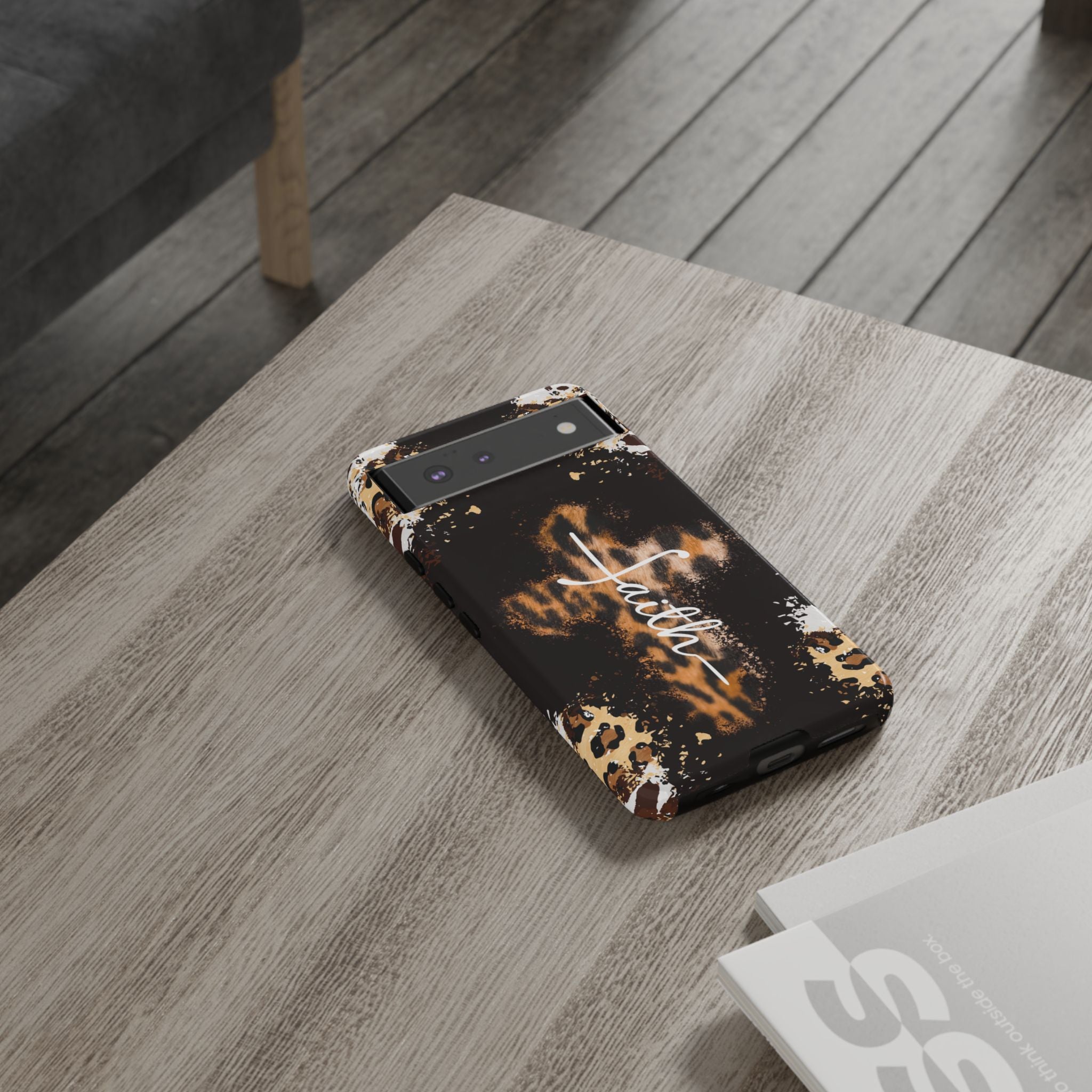 Faith Leopard Cross Non MagSafe Phone Case