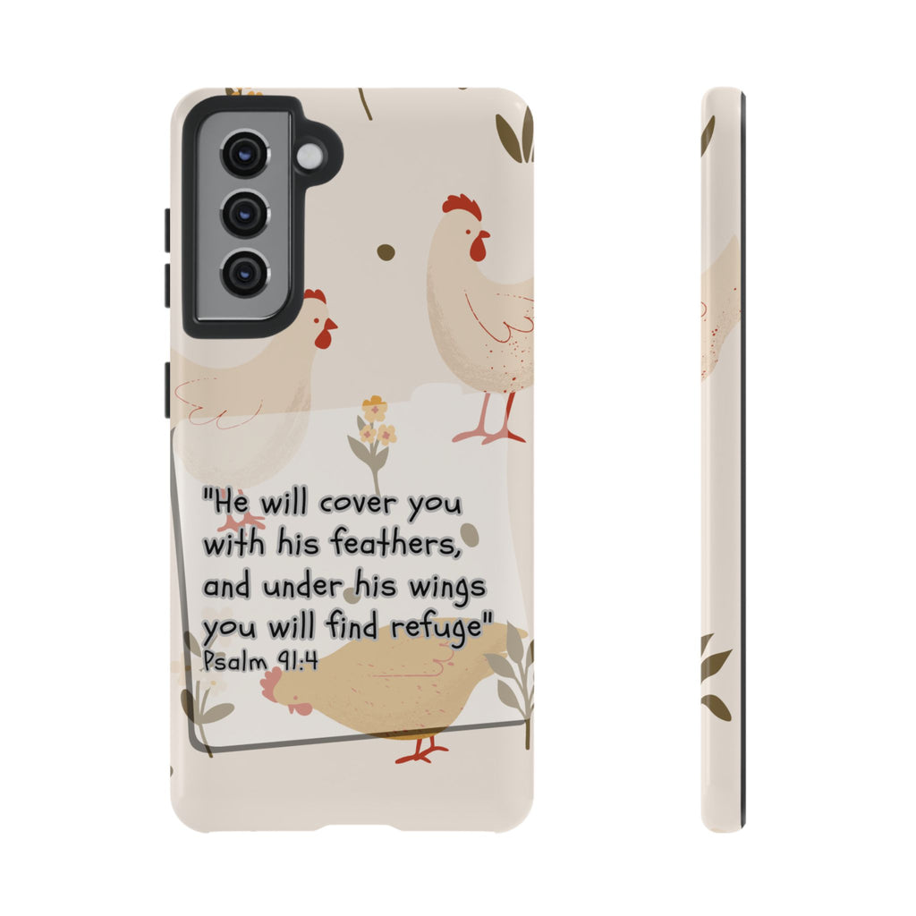 Psalm 91:4 Chicken Phone Case