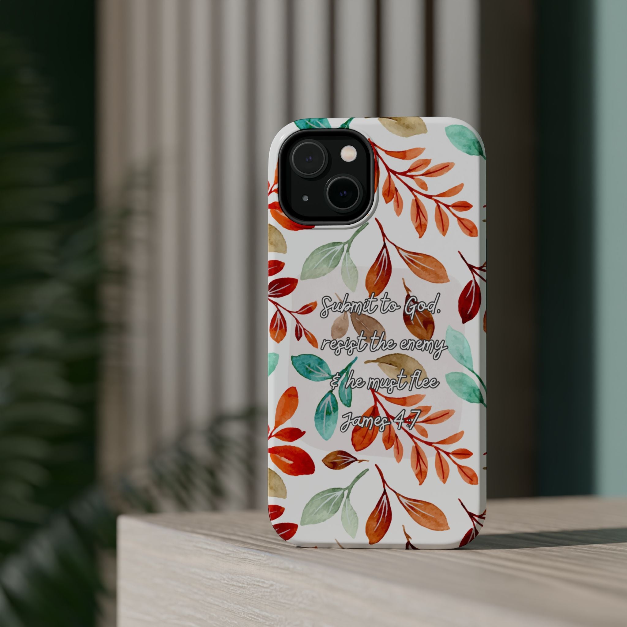Submit to God Fall floral phone case