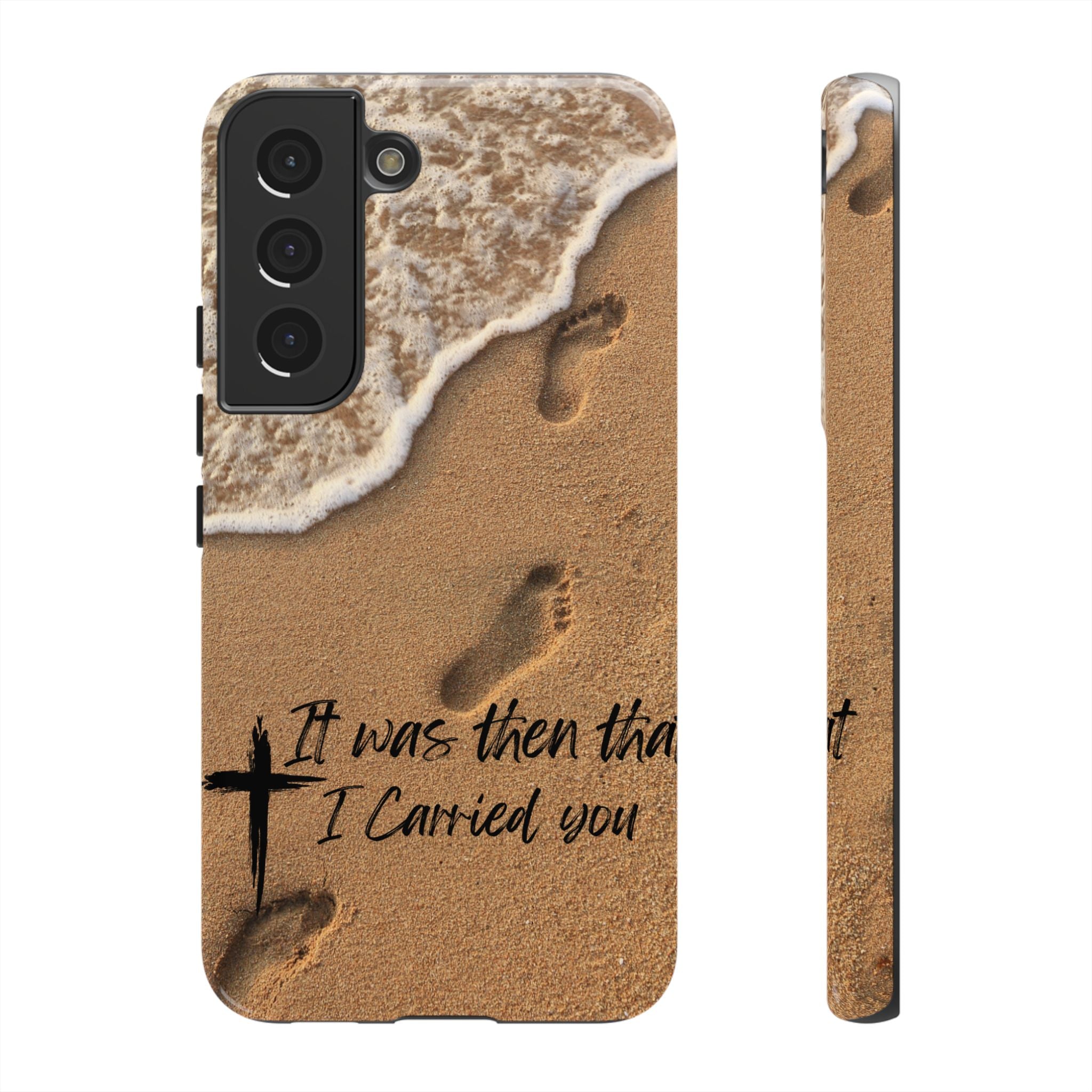 Footprints in the sand phone case