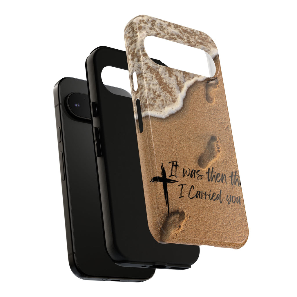 Footprints in the sand phone case
