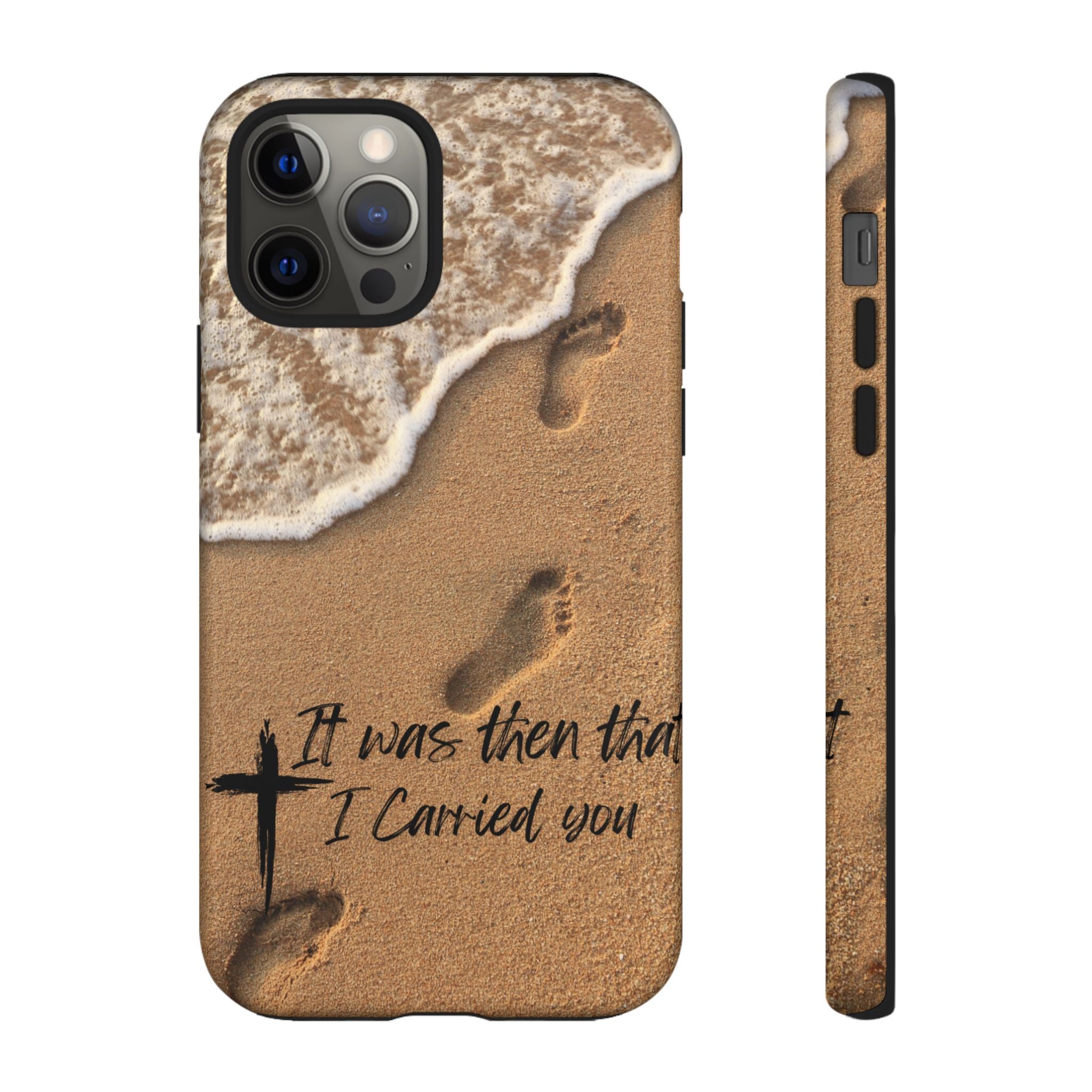 Footprints in the sand phone case