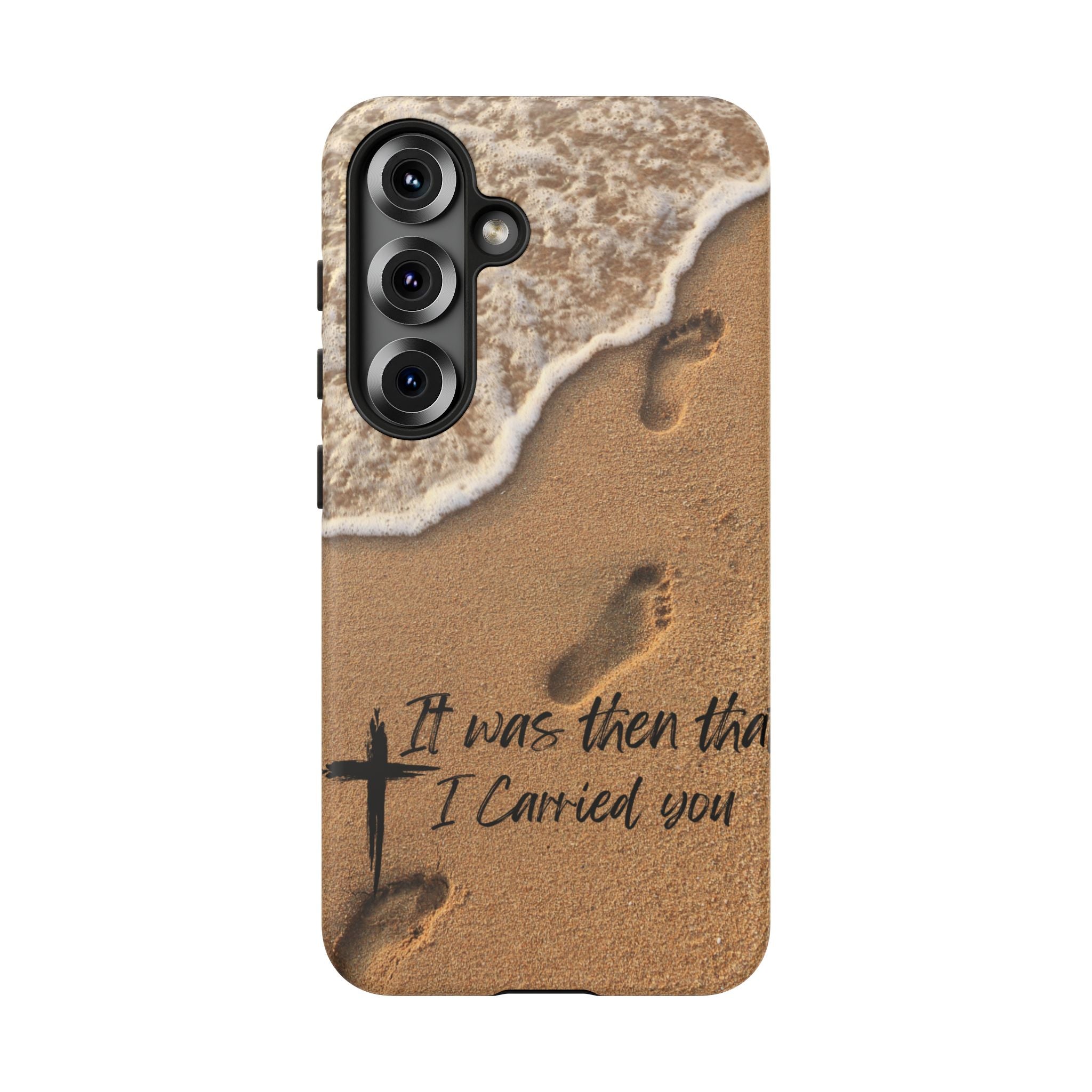 Footprints in the sand phone case