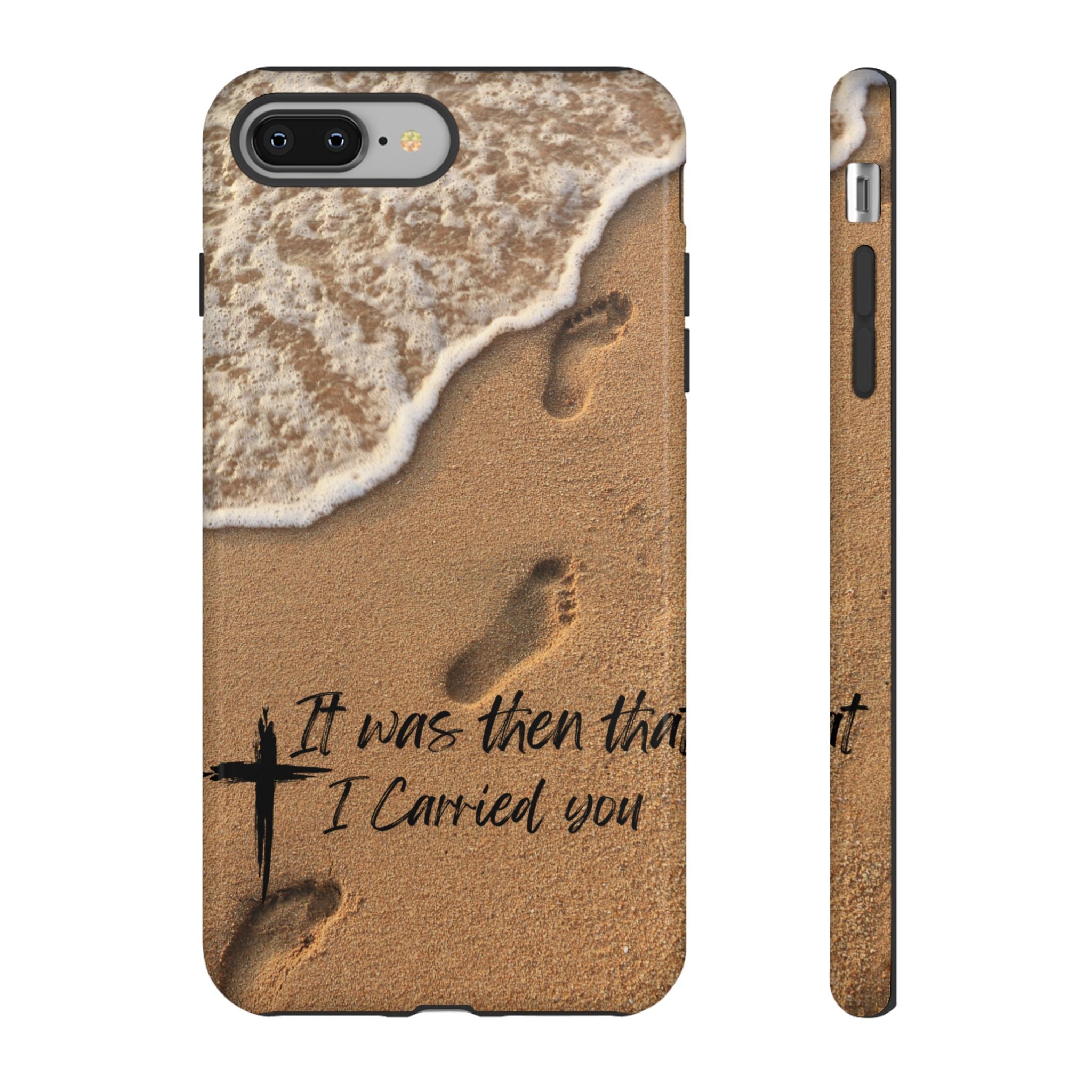 Footprints in the sand phone case