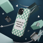 'With God' Checkered Phone Case
